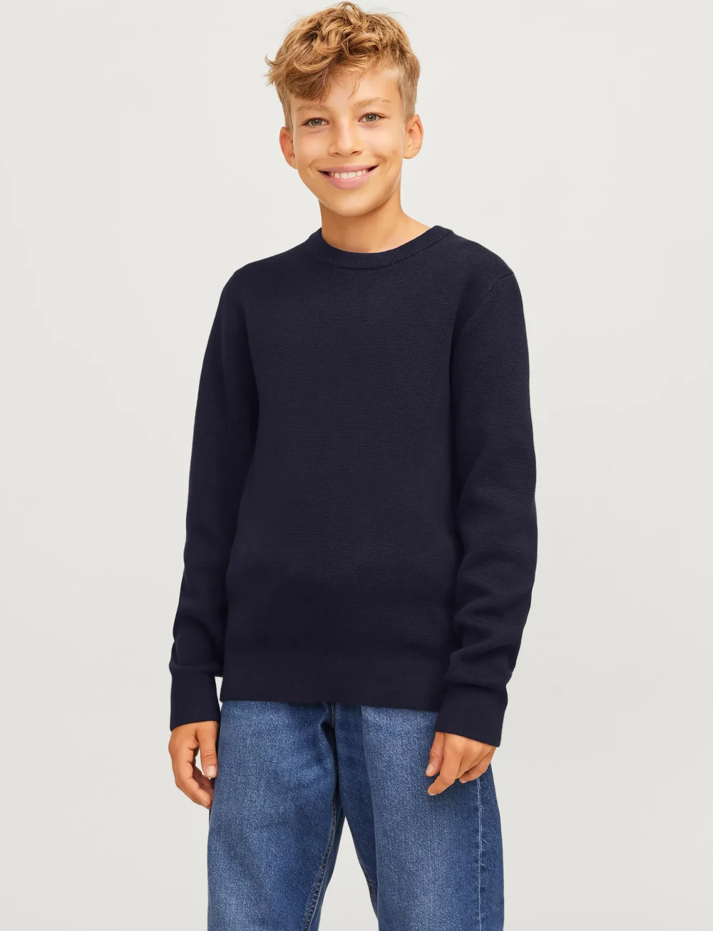 Jack & Jones - JPRBLAMILANO STITCH KNIT CREW NECK JNR - pullover - night sky - 0