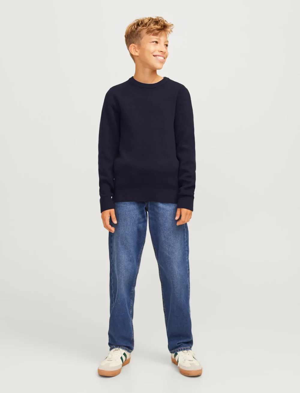 Jack & Jones - JPRBLAMILANO STITCH KNIT CREW NECK JNR - pullover - night sky - 4