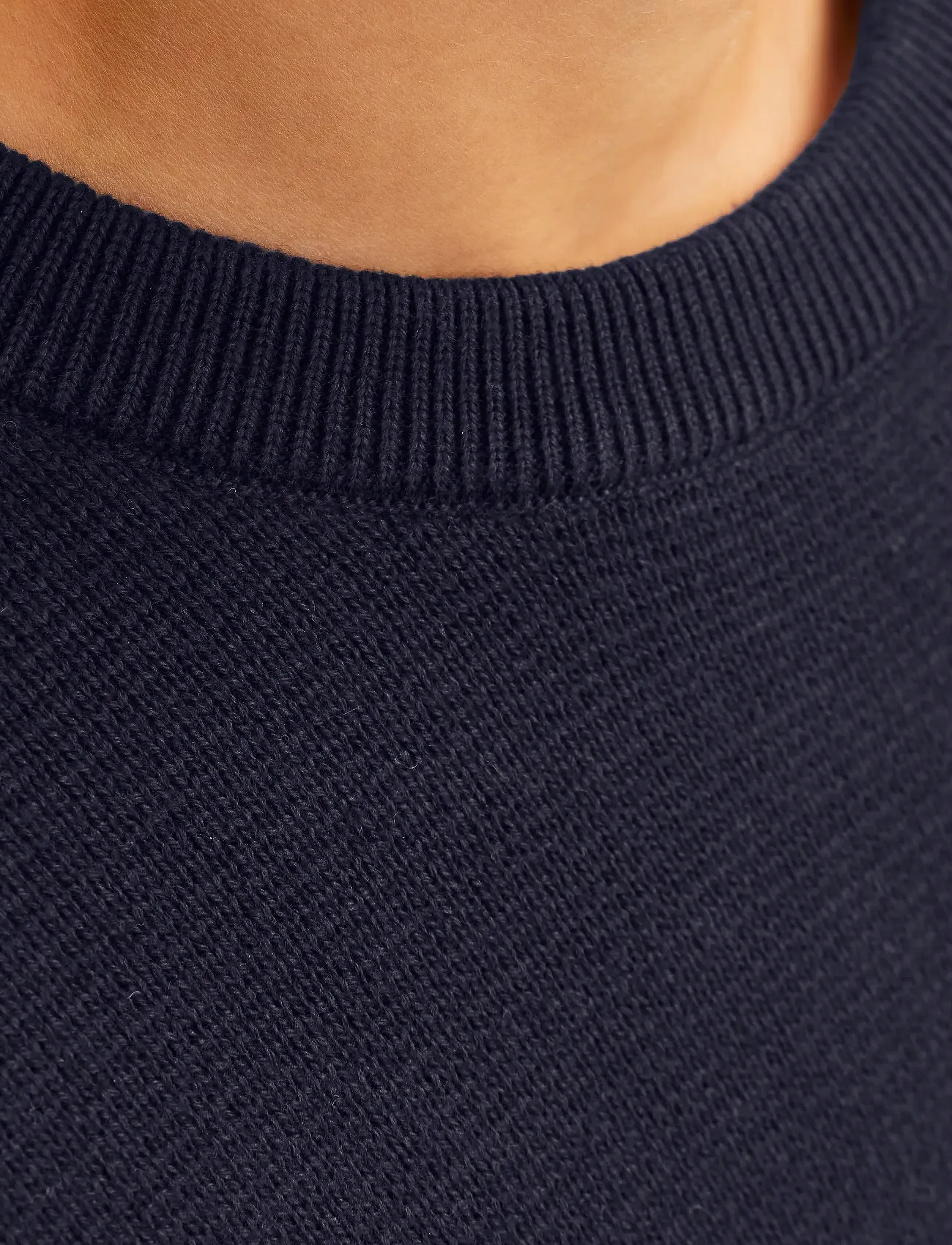 Jack & Jones JPRBLAMILANO STITCH KNIT CREW NECK JNR - Meestele - NIGHT SKY / navy