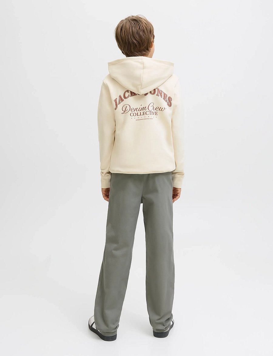 Jack & Jones - JJEBRANDES BACKP RELAXED SWEAT H SN JNR - kapuzenpullover - antique white - 3