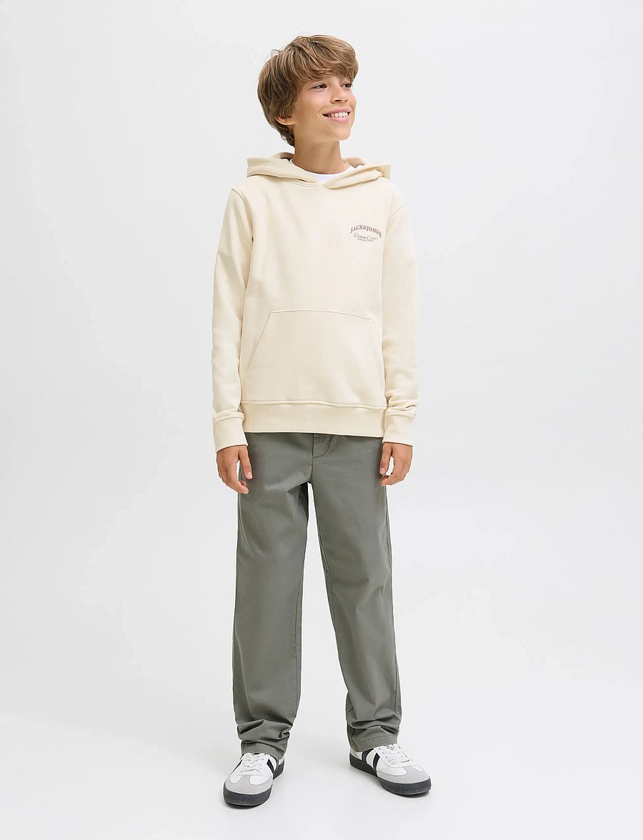 Jack & Jones - JJEBRANDES BACKP RELAXED SWEAT H SN JNR - kapuzenpullover - antique white - 4