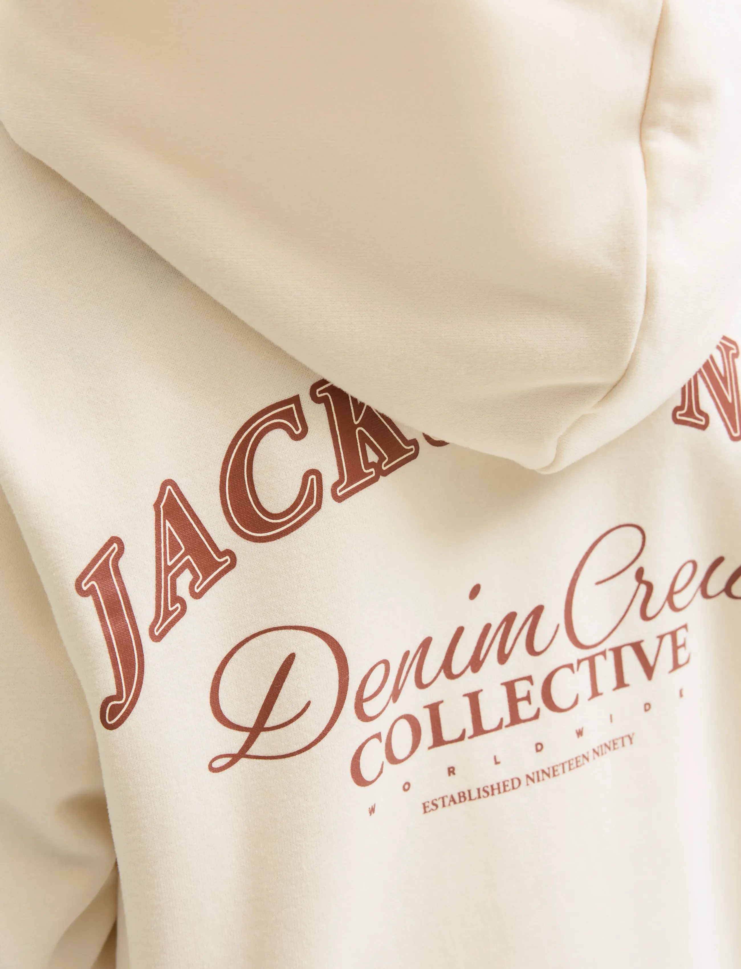 Jack & Jones - JJEBRANDES BACKP RELAXED SWEAT H SN JNR - kapuzenpullover - antique white - 5
