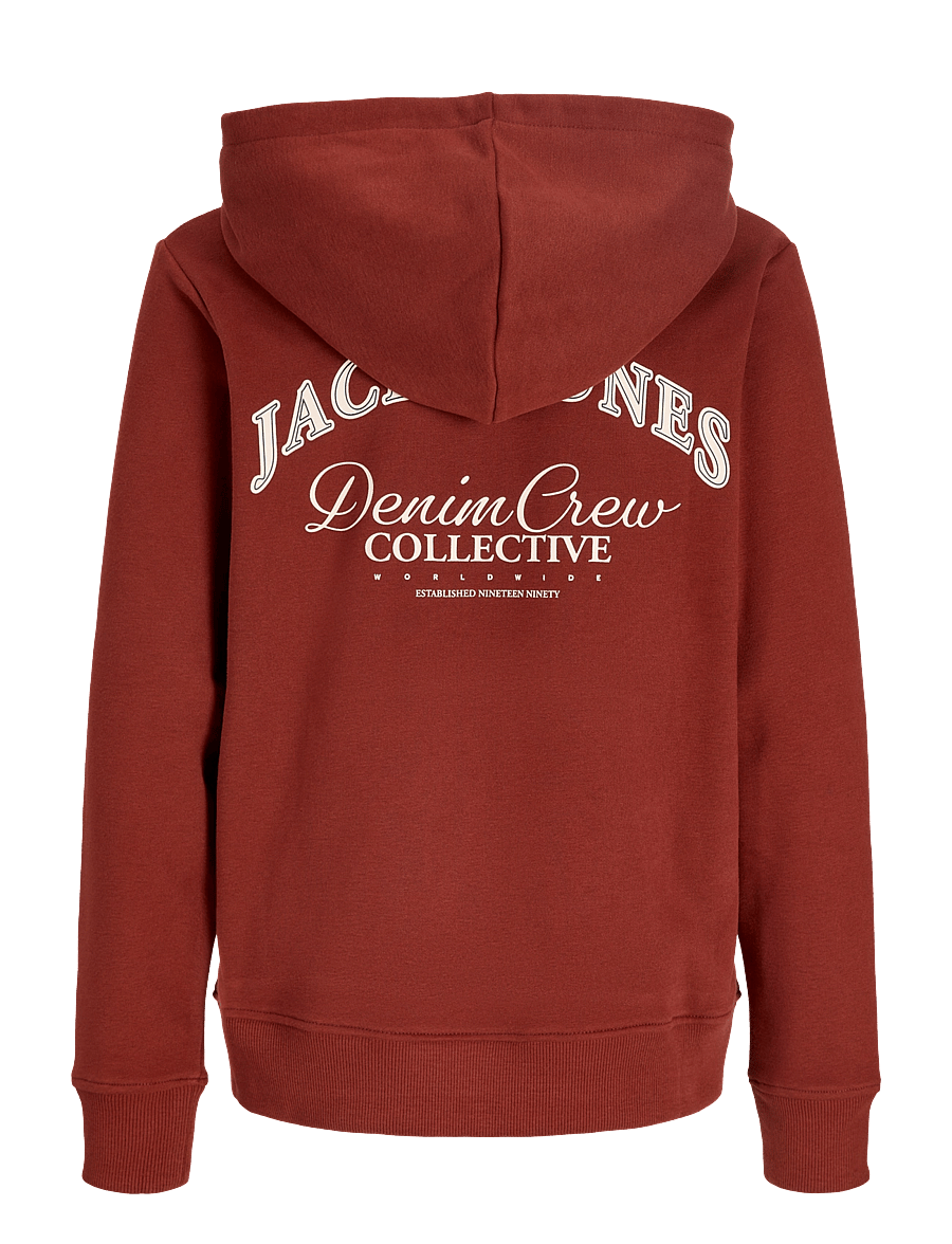 Jack & Jones - JJEBRANDES BACKP RELAXED SWEAT H SN JNR - kapuutsiga pusad - fired brick - 2