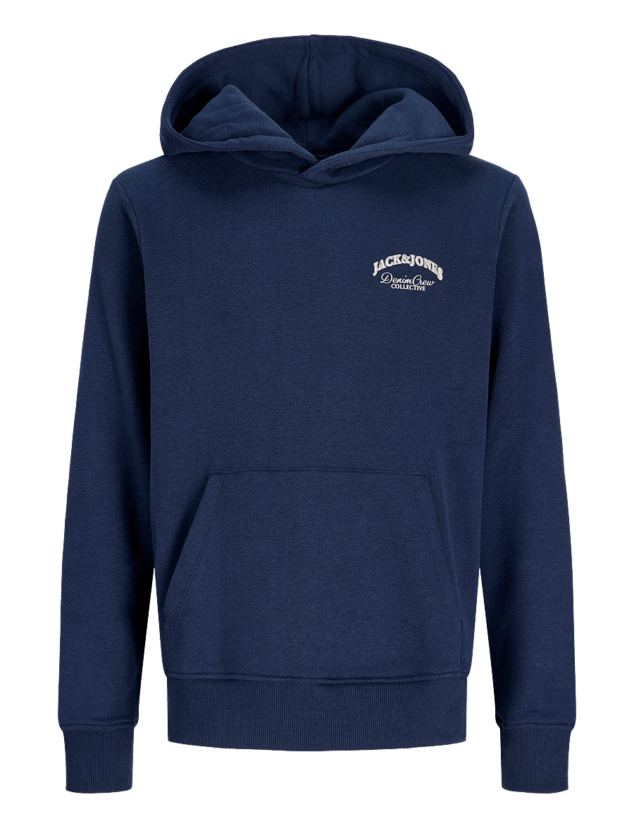 Jack & Jones - JJEBRANDES BACKP RELAXED SWEAT H SN JNR - kapuzenpullover - navy blazer - 0