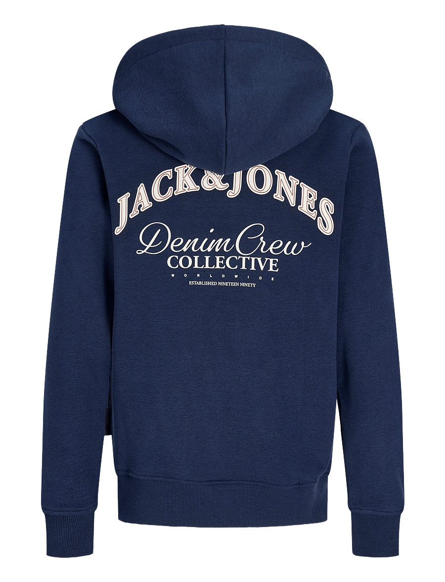 Jack & Jones - JJEBRANDES BACKP RELAXED SWEAT H SN JNR - kapuzenpullover - navy blazer - 1