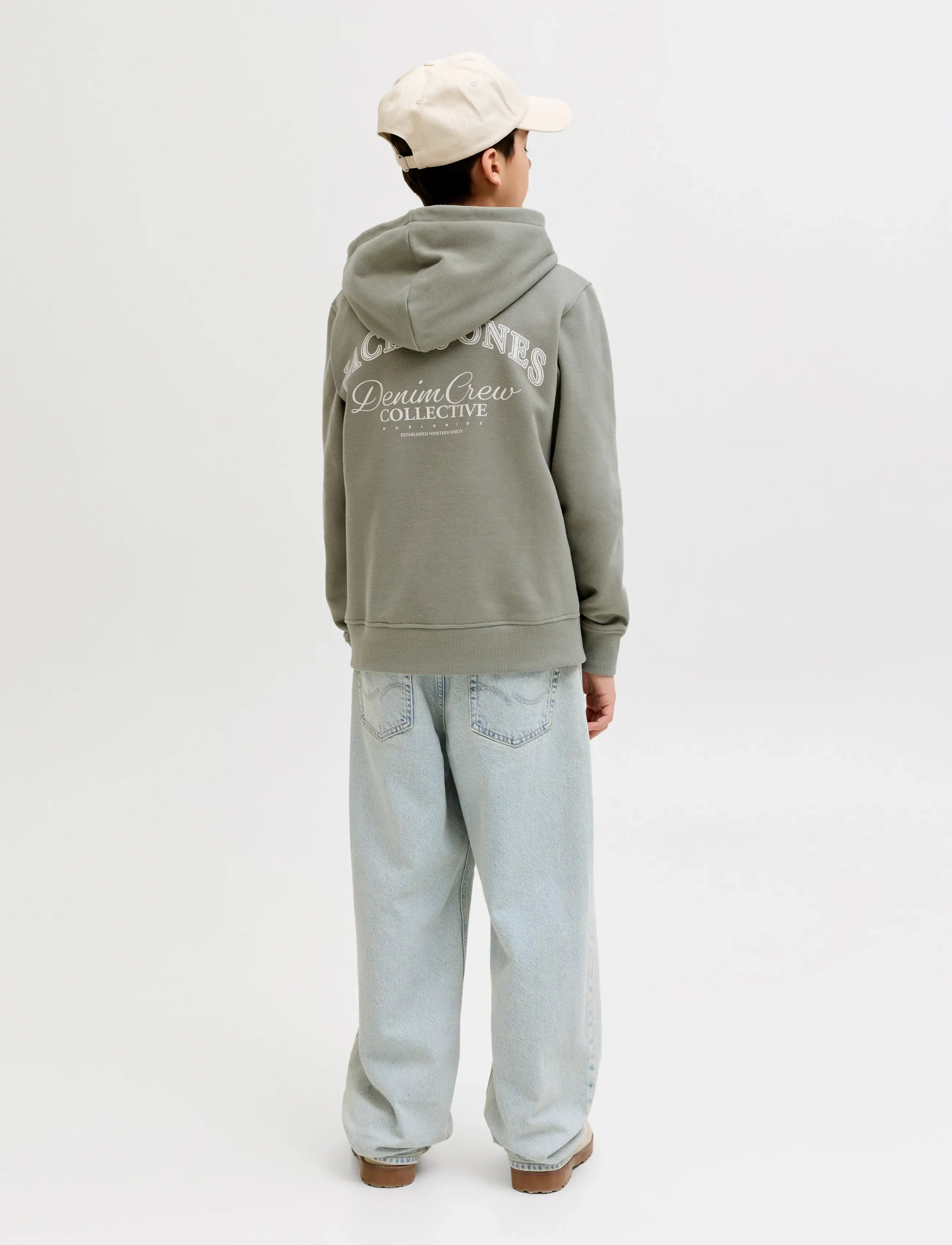 Jack & Jones - JJEBRANDES BACKP RELAXED SWEAT H SN JNR - hættetrøjer - vetiver - 3