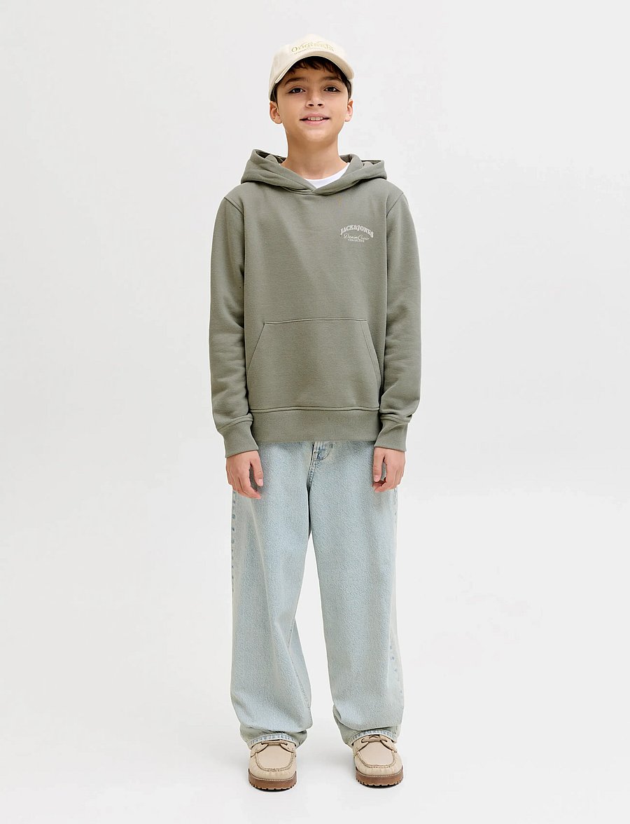Jack & Jones - JJEBRANDES BACKP RELAXED SWEAT H SN JNR - hættetrøjer - vetiver - 4