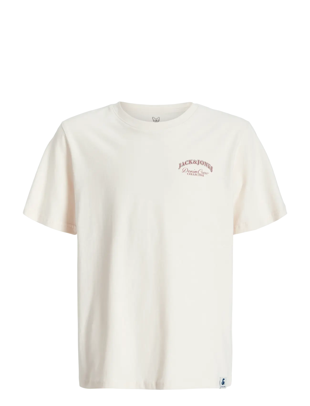 Jack & Jones JJEBRANDES BACKP RELAXED TEE SS SN JNR - Kleding - ANTIQUE WHITE / white