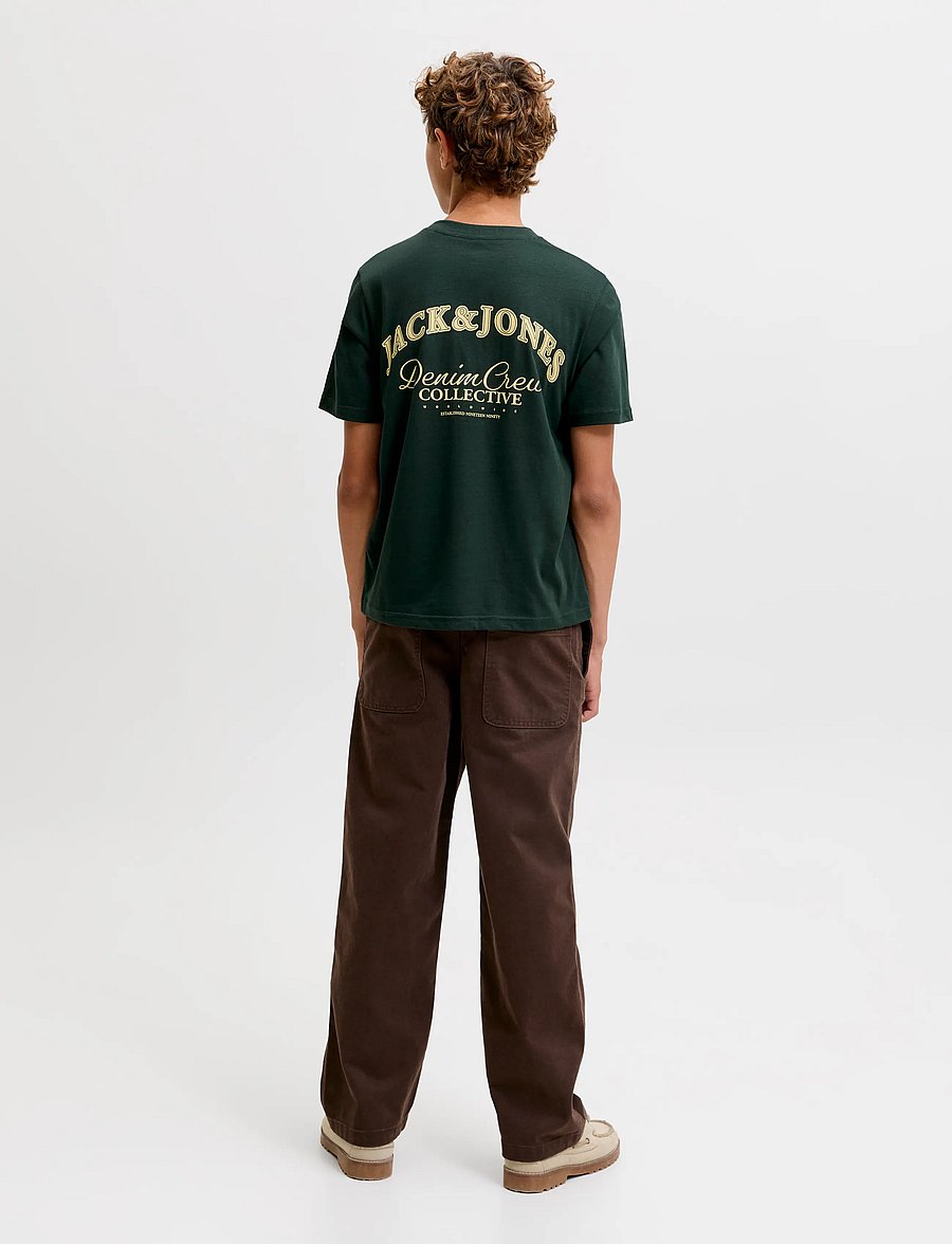 Jack & Jones - JJEBRANDES BACKP RELAXED TEE SS SN JNR - lühikeste varrukatega t-särgid - scarab - 3