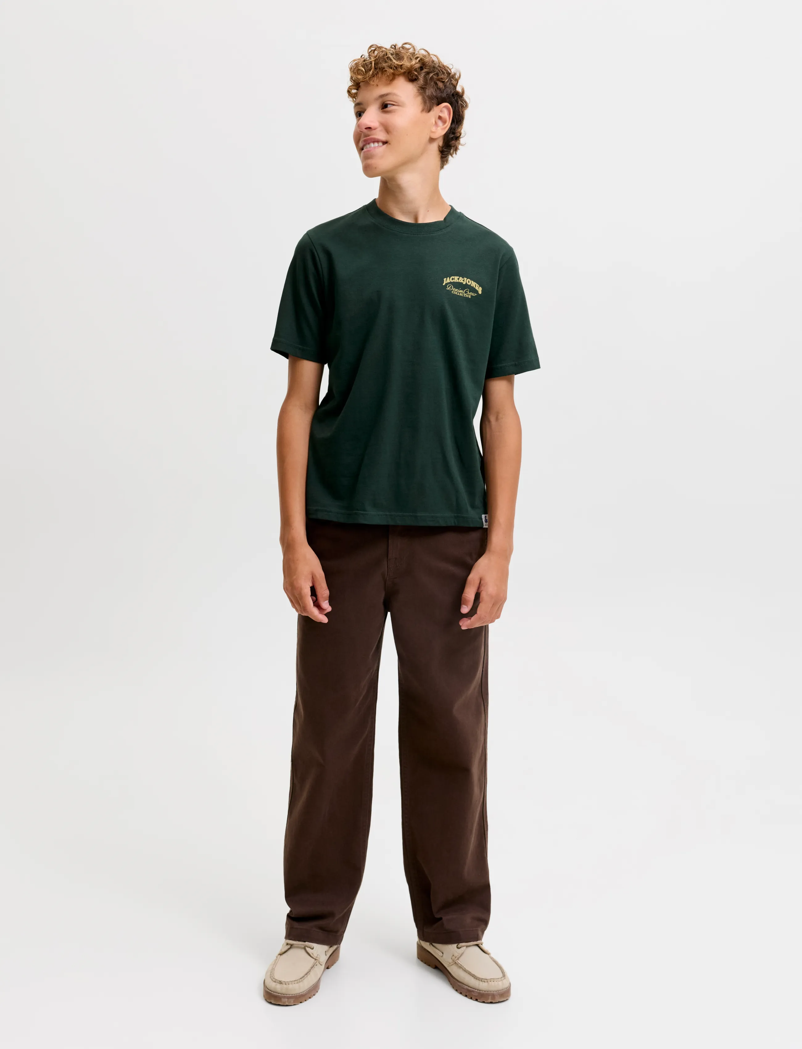 Jack & Jones - JJEBRANDES BACKP RELAXED TEE SS SN JNR - lühikeste varrukatega t-särgid - scarab - 4