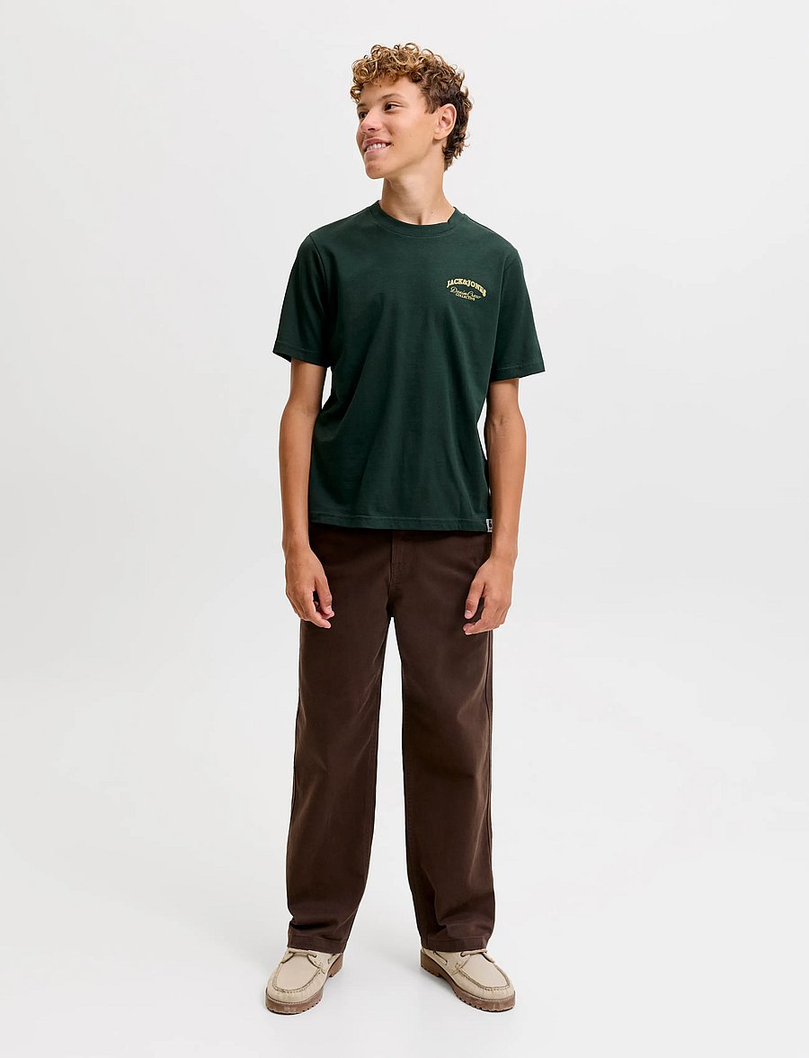 Jack & Jones - JJEBRANDES BACKP RELAXED TEE SS SN JNR - lühikeste varrukatega t-särgid - scarab - 4