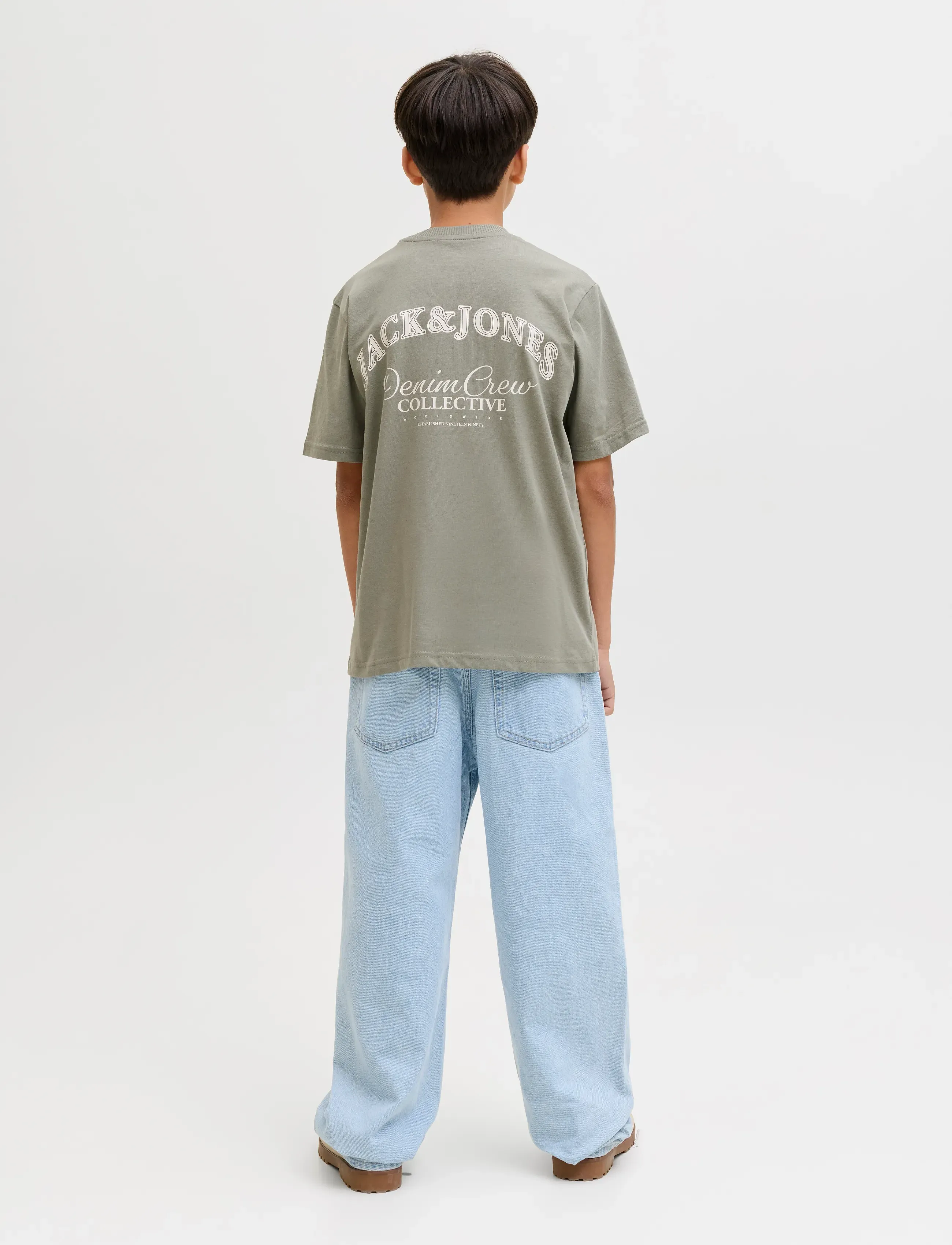 Jack & Jones - JJEBRANDES BACKP RELAXED TEE SS SN JNR - korte mouwen - vetiver - 3