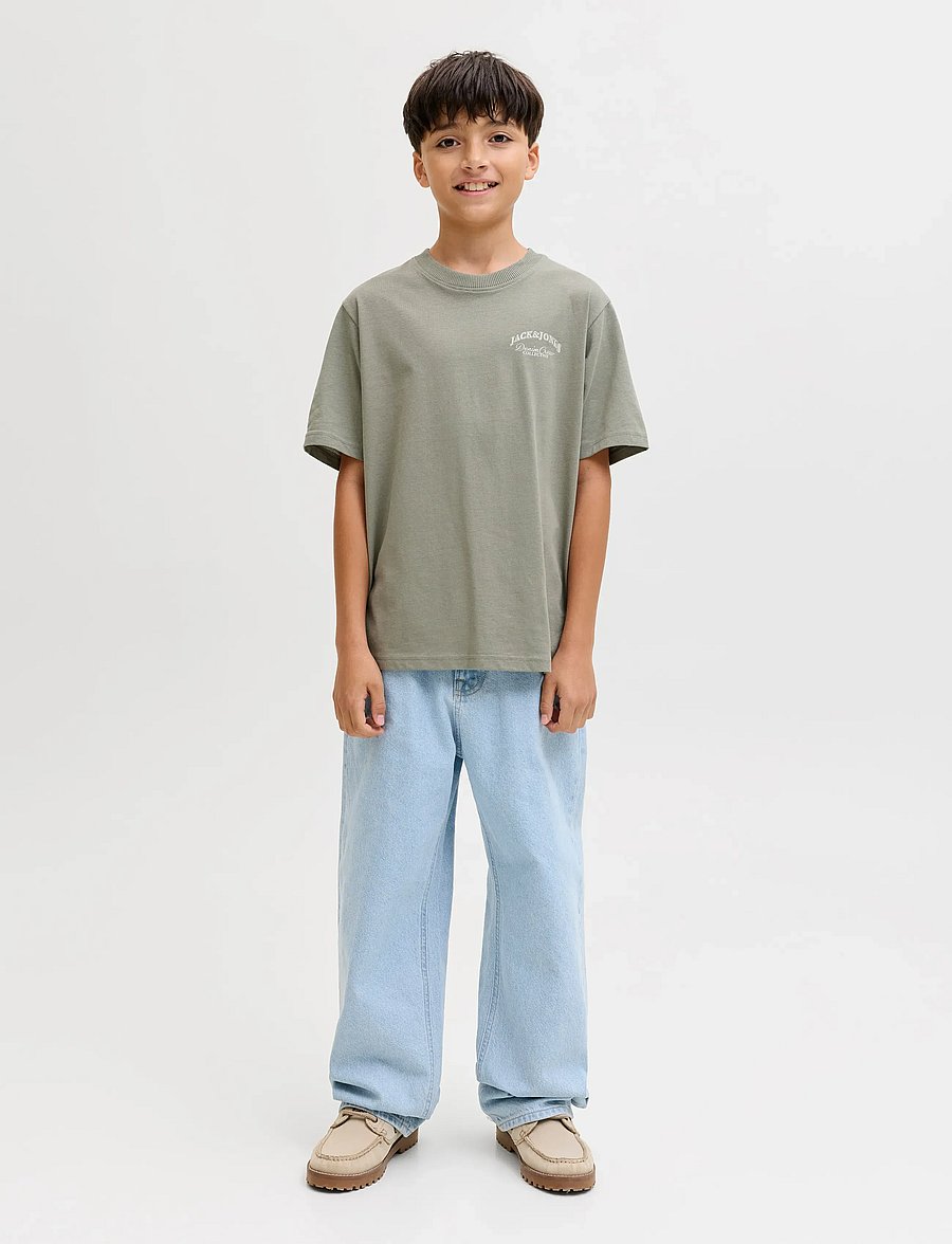 Jack & Jones - JJEBRANDES BACKP RELAXED TEE SS SN JNR - korte mouwen - vetiver - 4