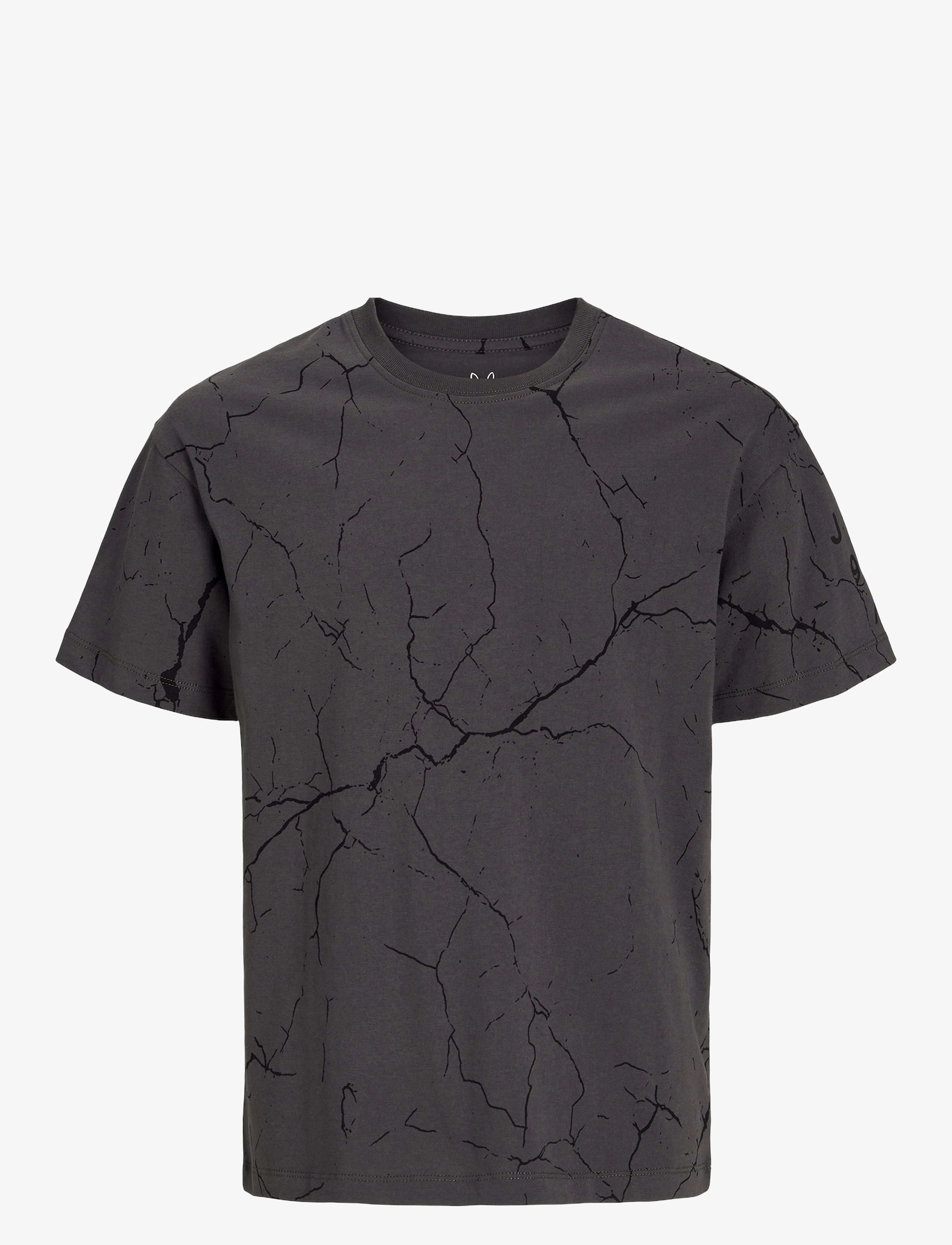 Jack & Jones - JJKEY LOOSE COTTON TEE SS CREW LN JNR - asphalt - 1