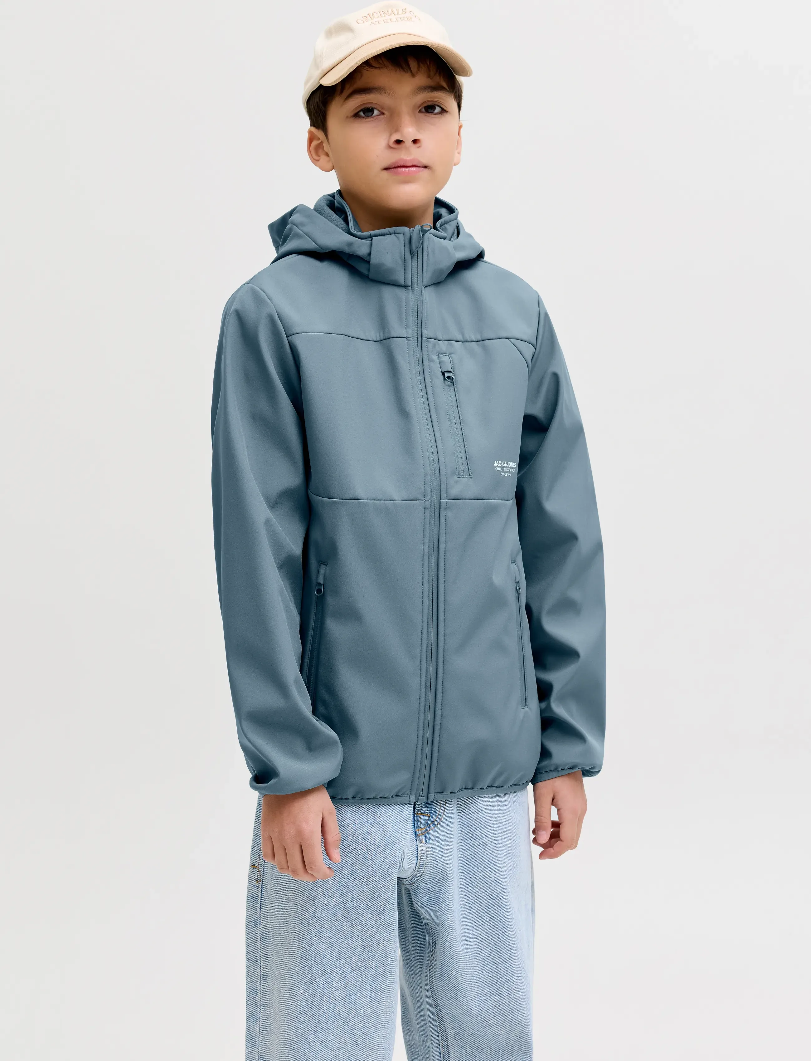 Jack & Jones Jjetheo Softshell Jacket Noos Jnr, 176, Blue, Softshells > Softshell-Jakker, Børn