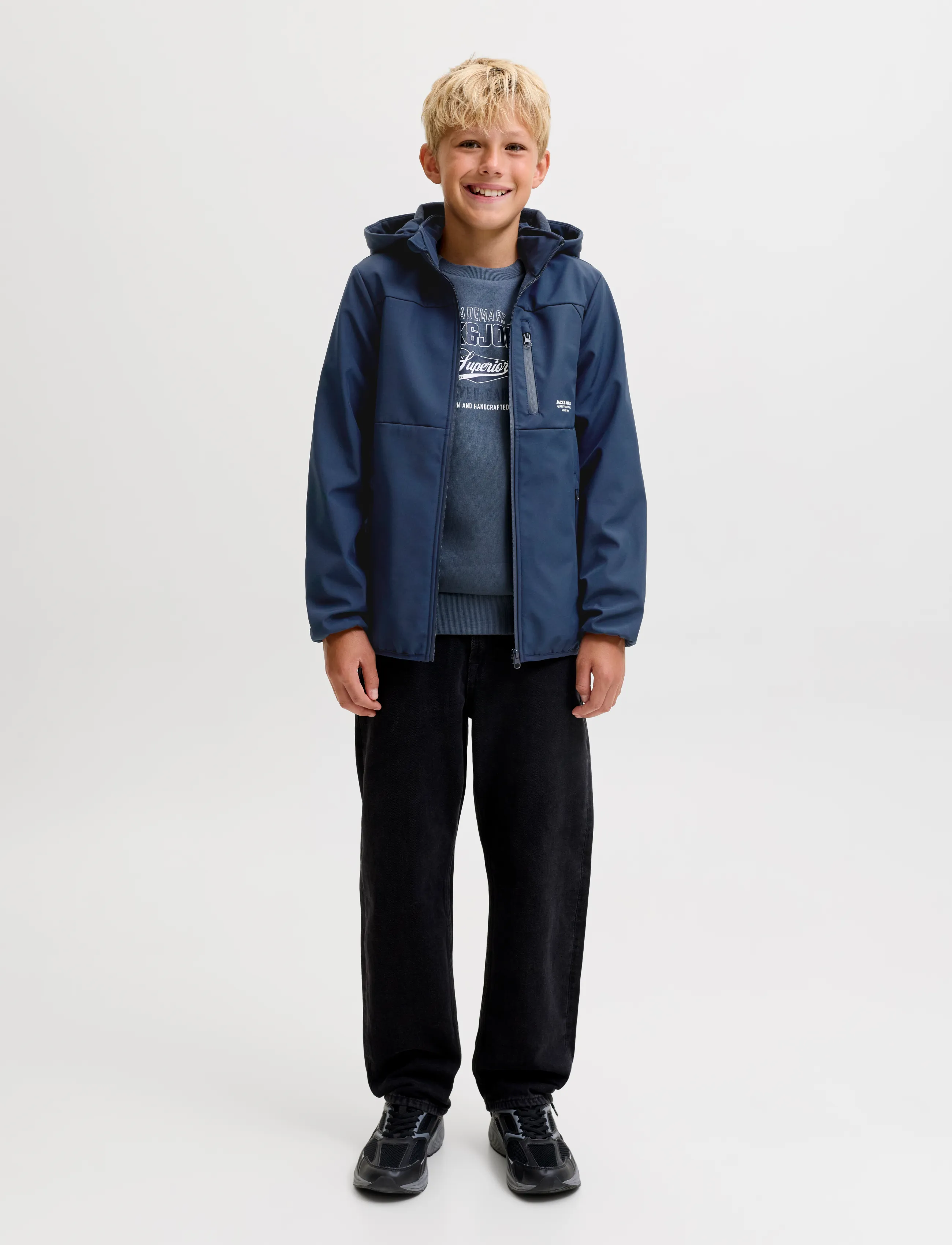 Jack & Jones - JJETHEO SOFTSHELL JACKET NOOS JNR - softshell-jacken - sky captain - 4