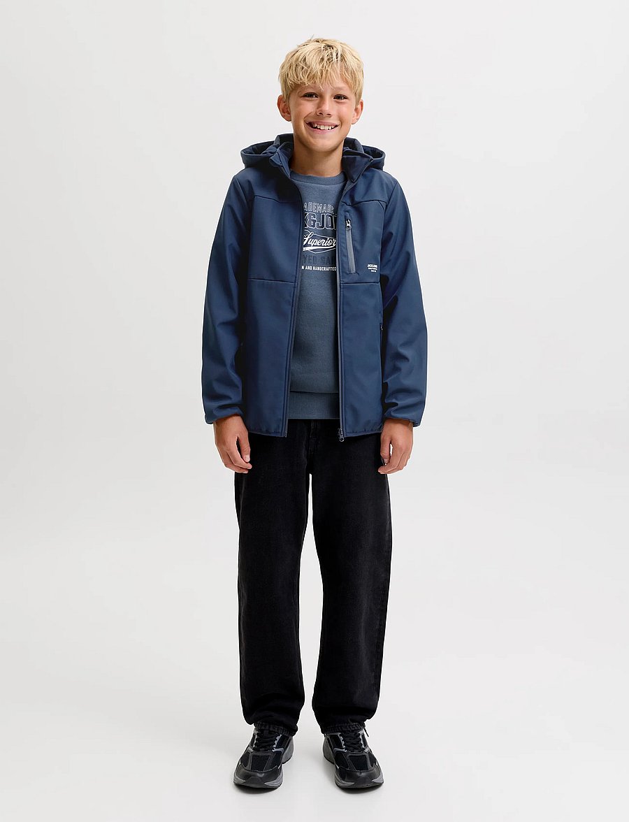 Jack & Jones - JJETHEO SOFTSHELL JACKET NOOS JNR - softshelljackor - sky captain - 4