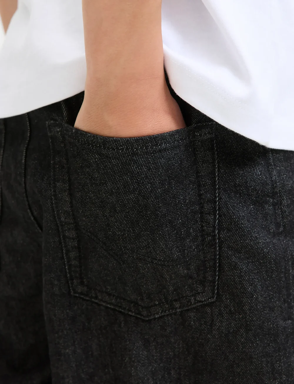 Jack & Jones - JJIALEX JJORIGINAL SQ 737 JNR - loose jeans - black denim - 4