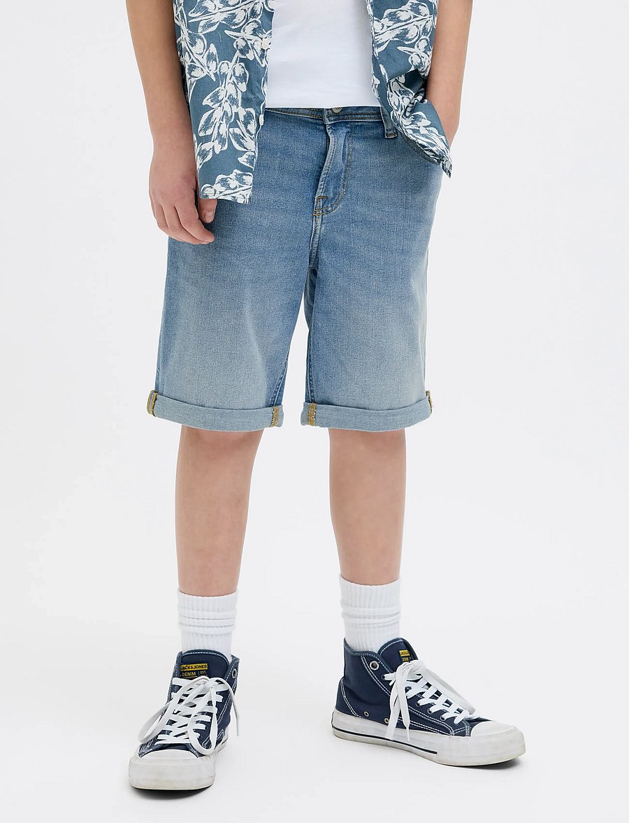Jack & Jones - JJIRICK JJORIGINAL SHORTS AT 330 JNR - jeansowe szorty - blue denim - 0