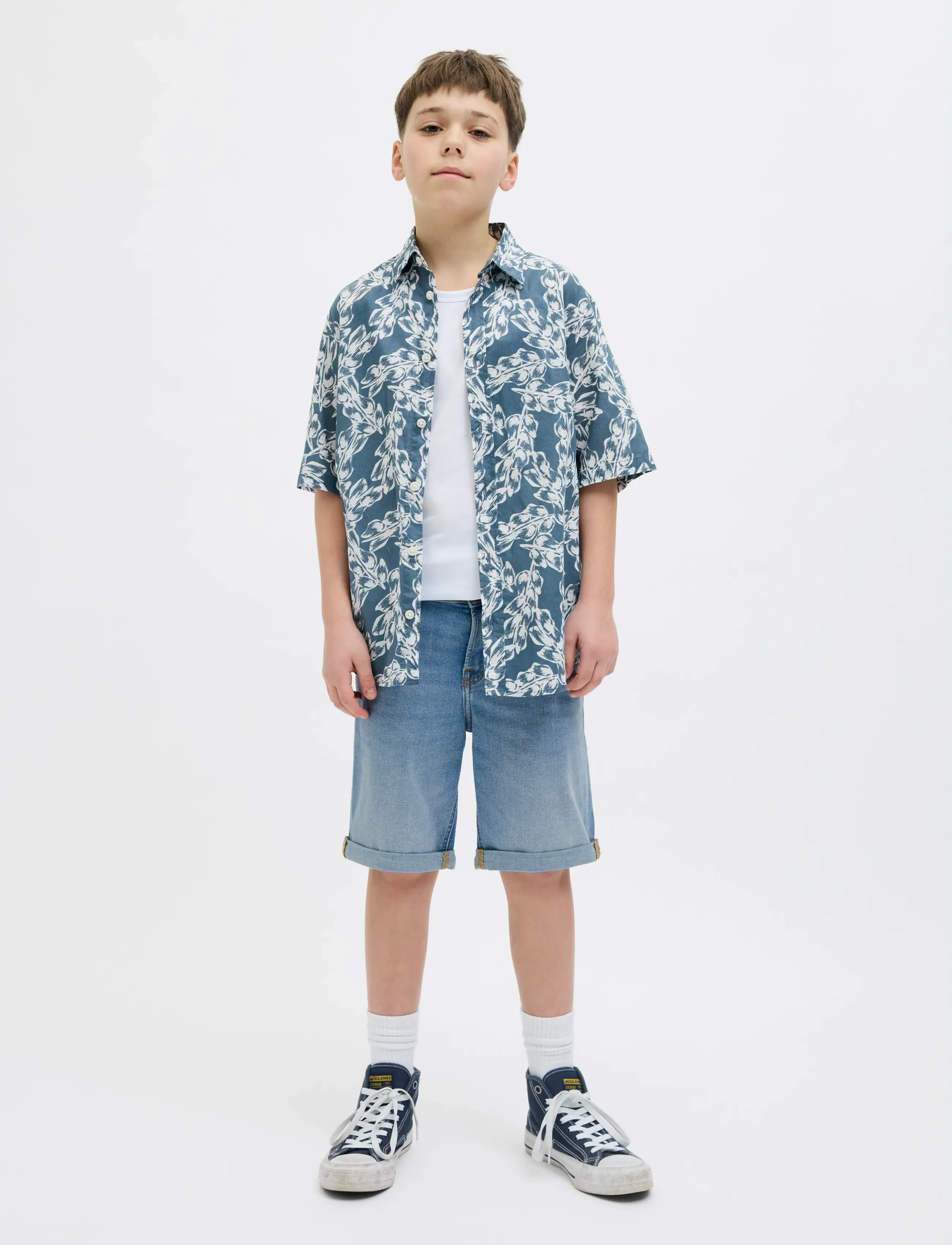 Jack & Jones - JJIRICK JJORIGINAL SHORTS AT 330 JNR - jeansowe szorty - blue denim - 4