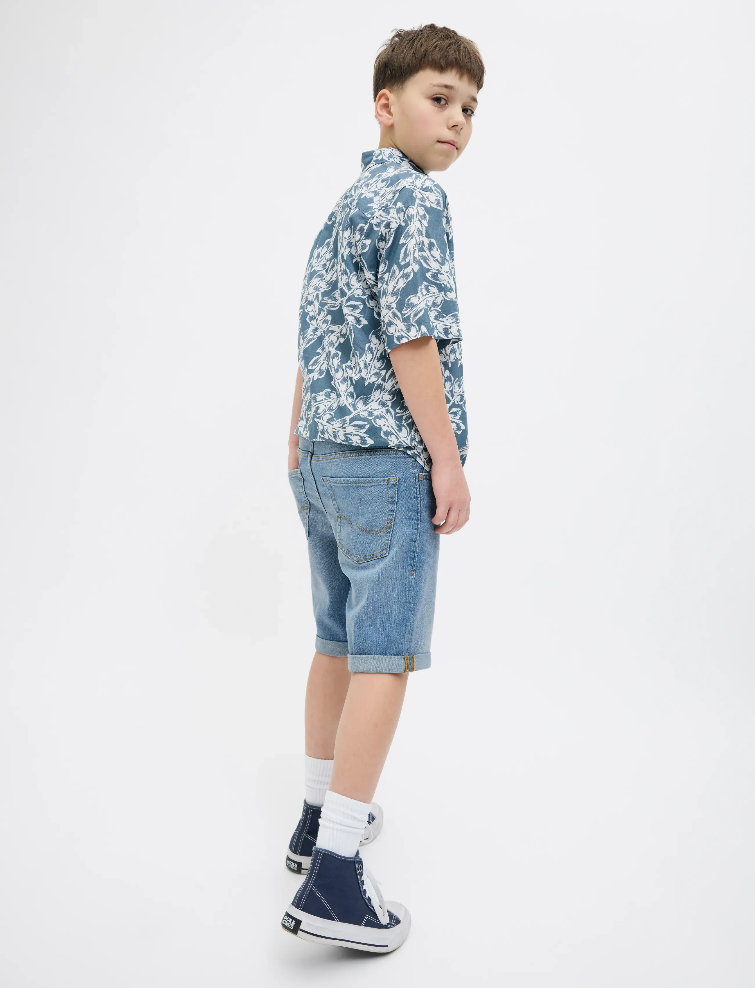 Jack & Jones - JJIRICK JJORIGINAL SHORTS AT 330 JNR - jeansowe szorty - blue denim - 5