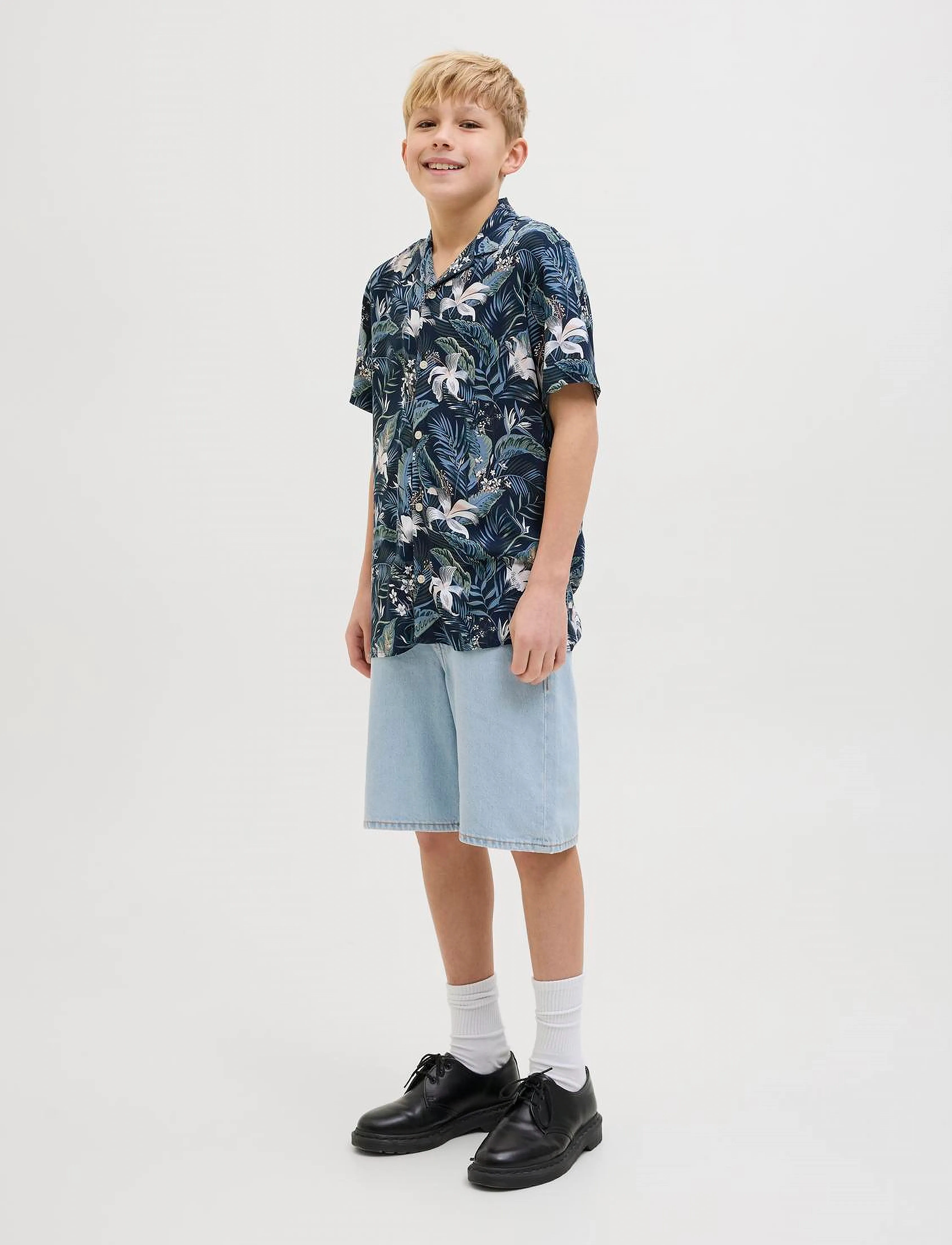 JJITONY JJORIGINAL SHORTS SQ 738 JNR - BLUE DENIM