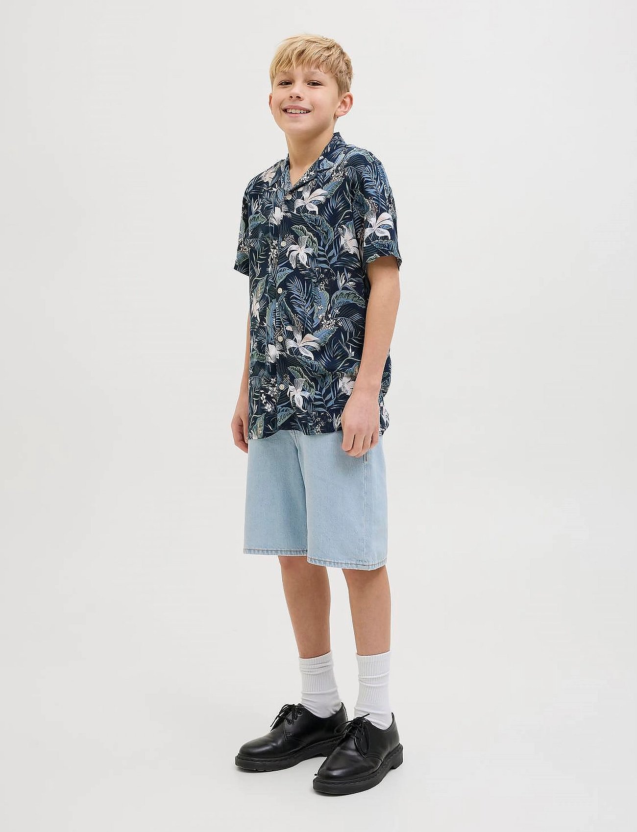 JJITONY JJORIGINAL SHORTS SQ 738 JNR - BLUE DENIM