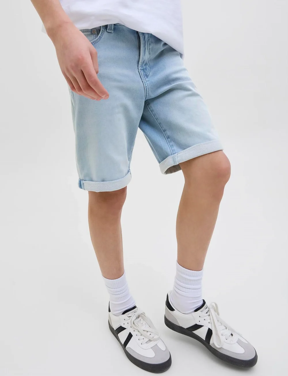 Jack & Jones - JJIRICK JJICON SHORTS GE 118 I.K SN JNR - jeansshorts - blue denim - 3