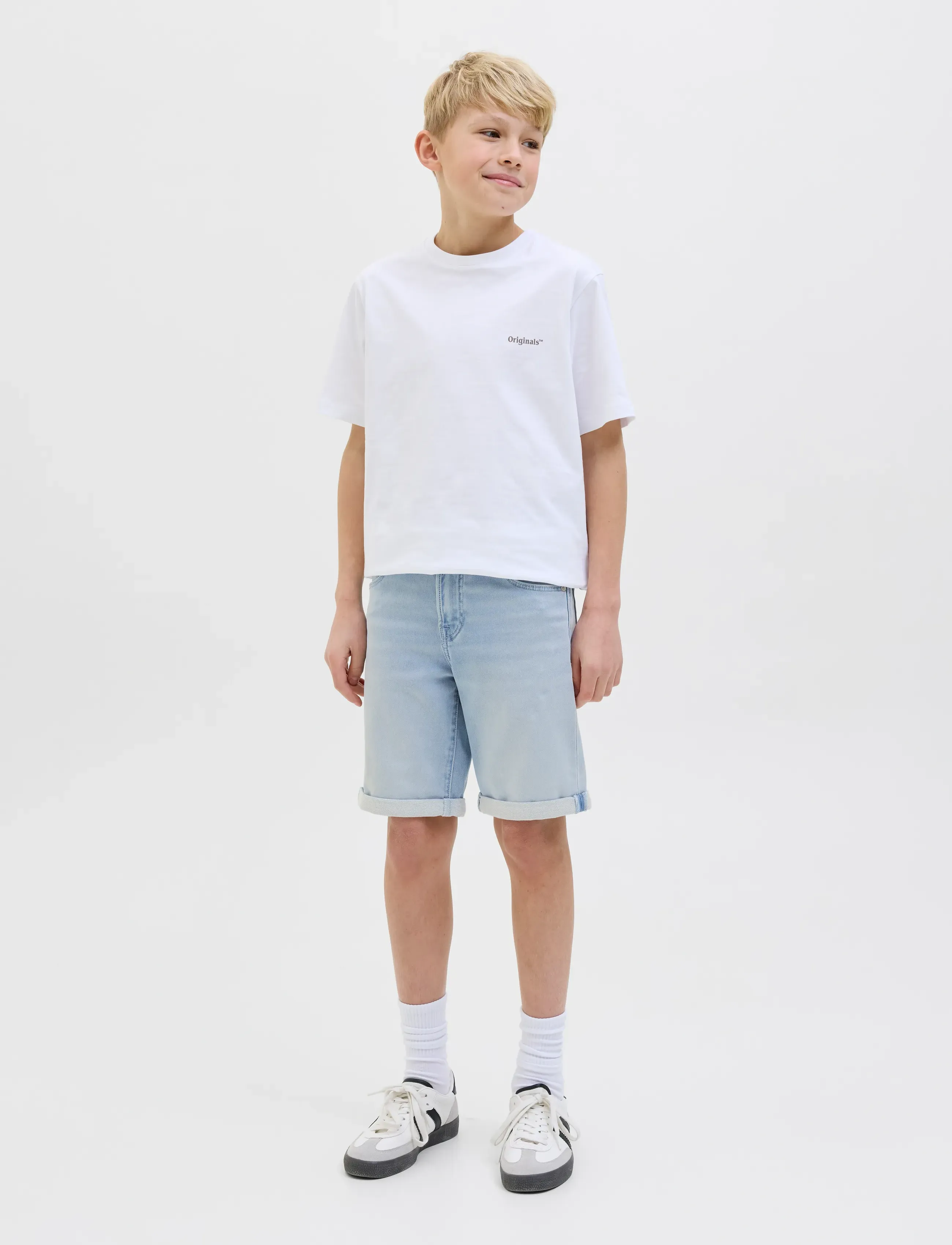 Jack & Jones - JJIRICK JJICON SHORTS GE 118 I.K SN JNR - short en jeans - blue denim - 4