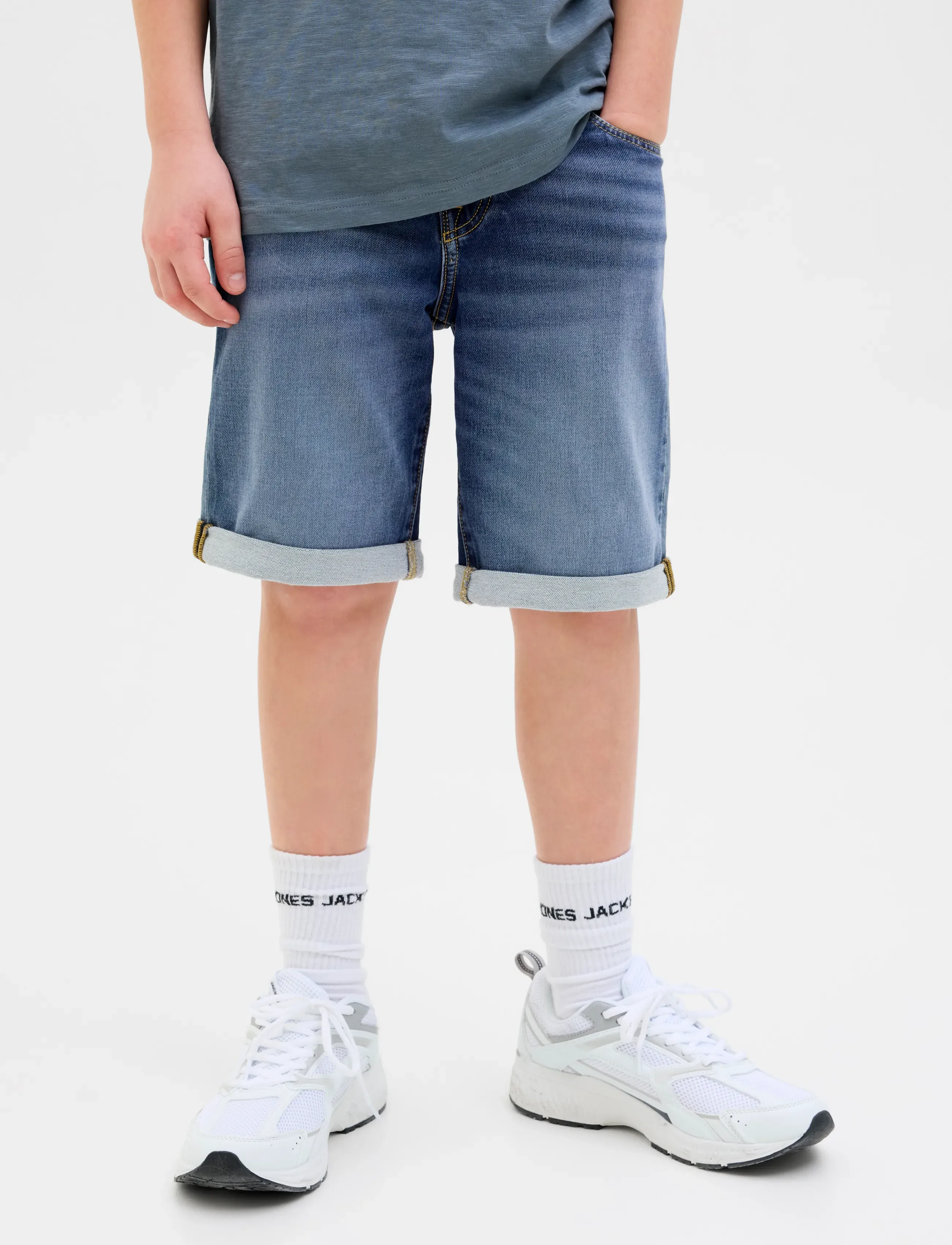 Jack & Jones JJIRICK JJICON SHORTS GE 132 I.K SN JNR - Shorts - BLUE DENIM / blue