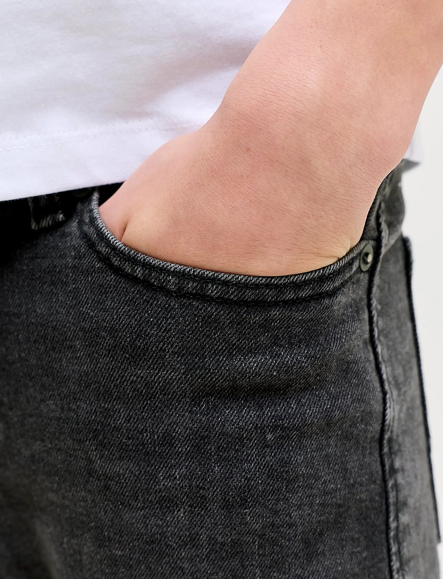 Jack & Jones - JJIRICK JJORIGINAL SHORTS AM 360 SN JNR - short en jeans - black denim - 5