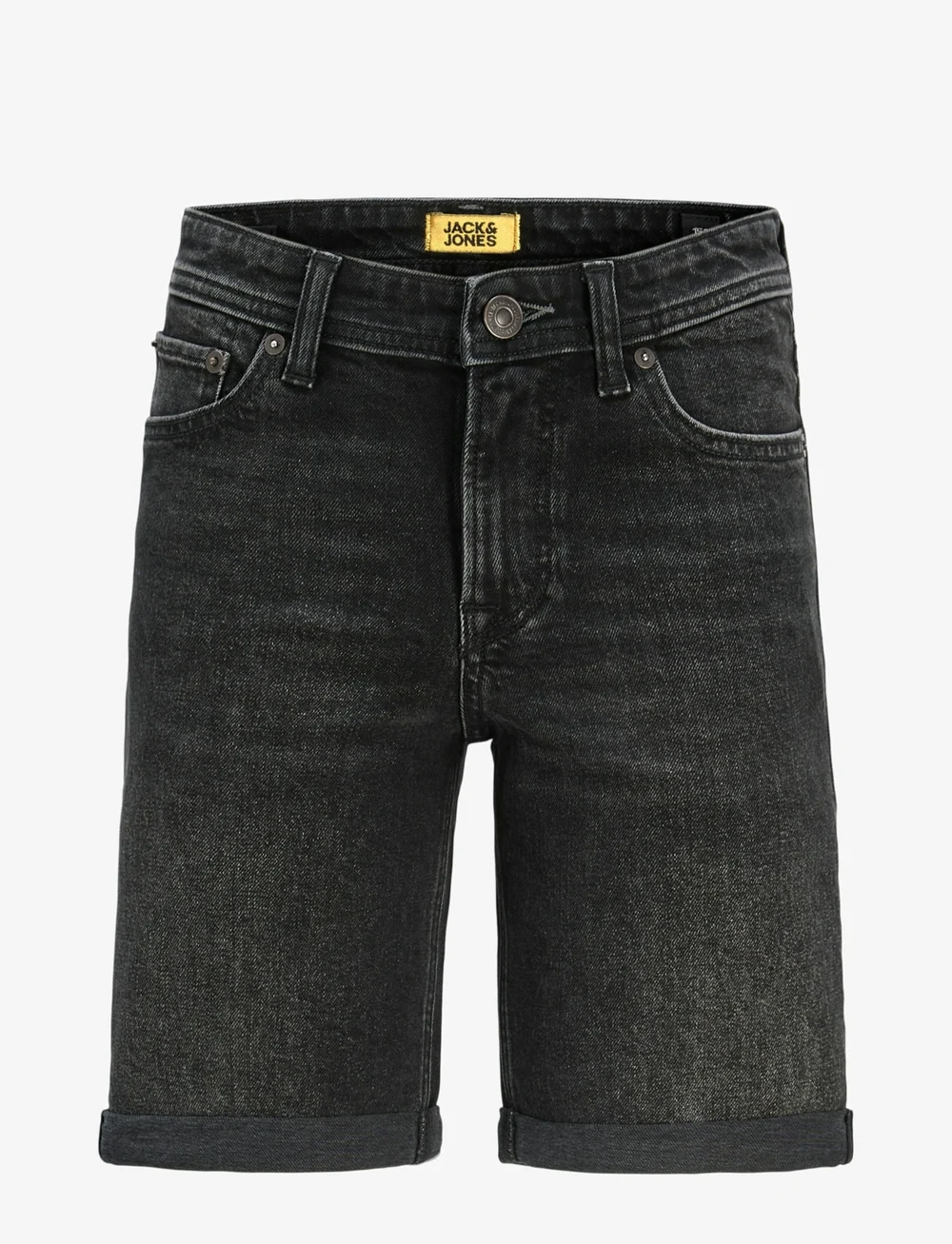 Jack & Jones - JJIRICK JJORIGINAL SHORTS AM 360 SN JNR - jeansshorts - black denim - 1