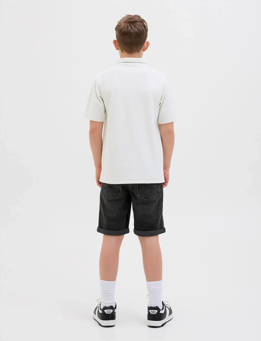 Jack & Jones - JJIRICK JJORIGINAL SHORTS AM 360 SN JNR - jeansshorts - black denim - 3
