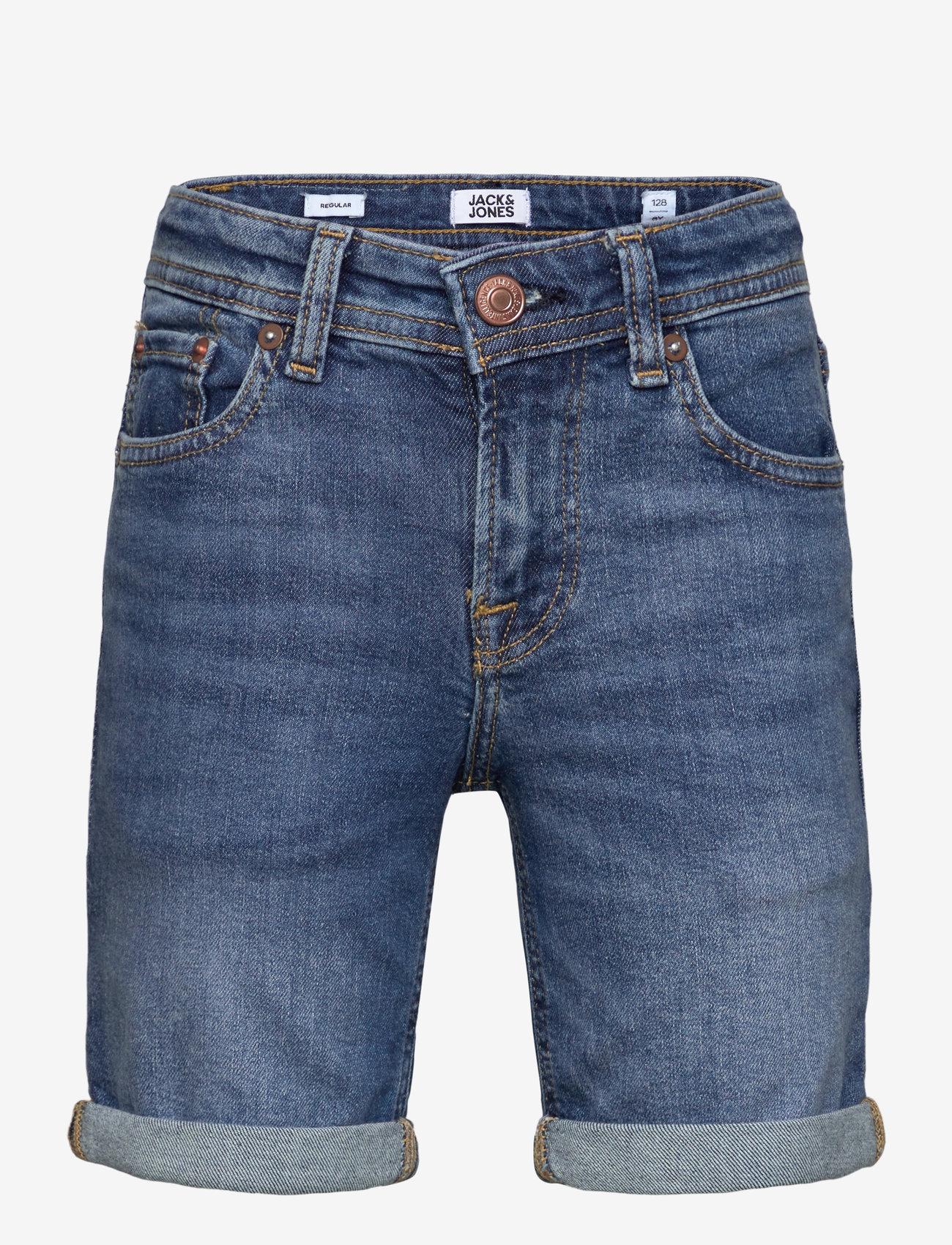 Jack & Jones - JJIRICK JJORIGINAL SHORTS AM 360 SN JNR - jeansshorts - dark blue denim - 1