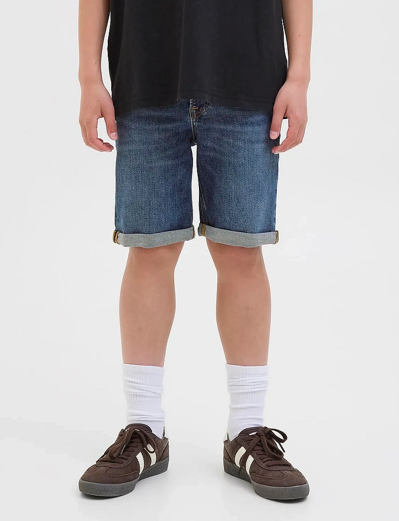 Jack & Jones - JJIRICK JJORIGINAL SHORTS AM 360 SN JNR - jeansshorts - dark blue denim - 0