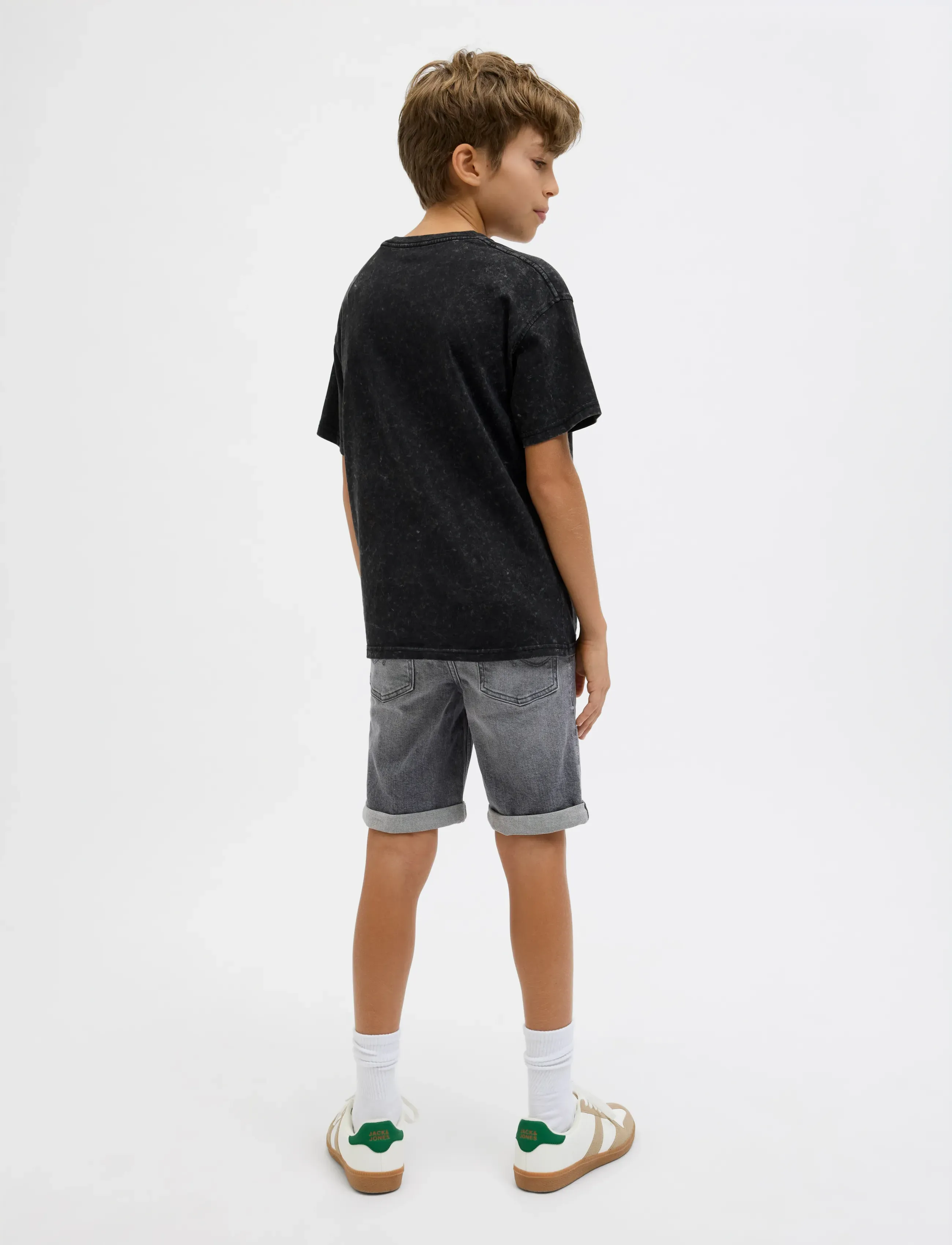 Jack & Jones - JJIRICK JJORIGINAL SHORTS AM 360 SN JNR - denimshorts - grey denim - 3