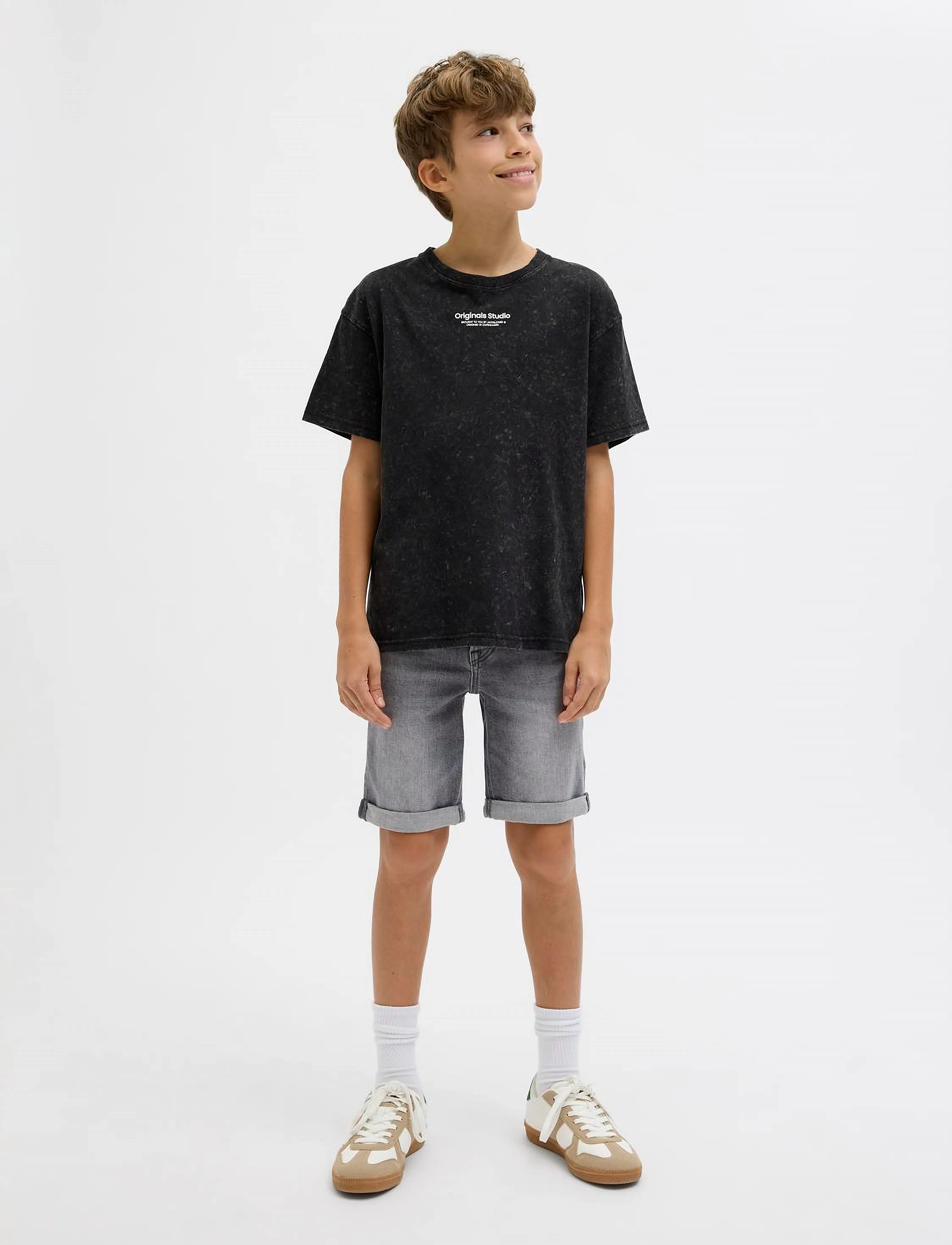 Jack & Jones - JJIRICK JJORIGINAL SHORTS AM 360 SN JNR - denimshorts - grey denim - 3