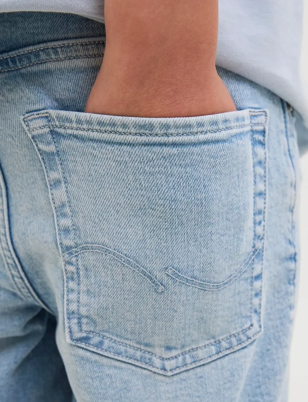 Jack & Jones - JJIRICK JJORIGINAL SHORTS AM 360 SN JNR - jeansshorts - light blue denim - 3