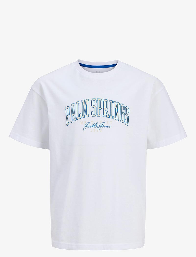 Jack & Jones - JJDETROIT TEE SS CREW NECK JNR - short-sleeved t-shirts - white - 0