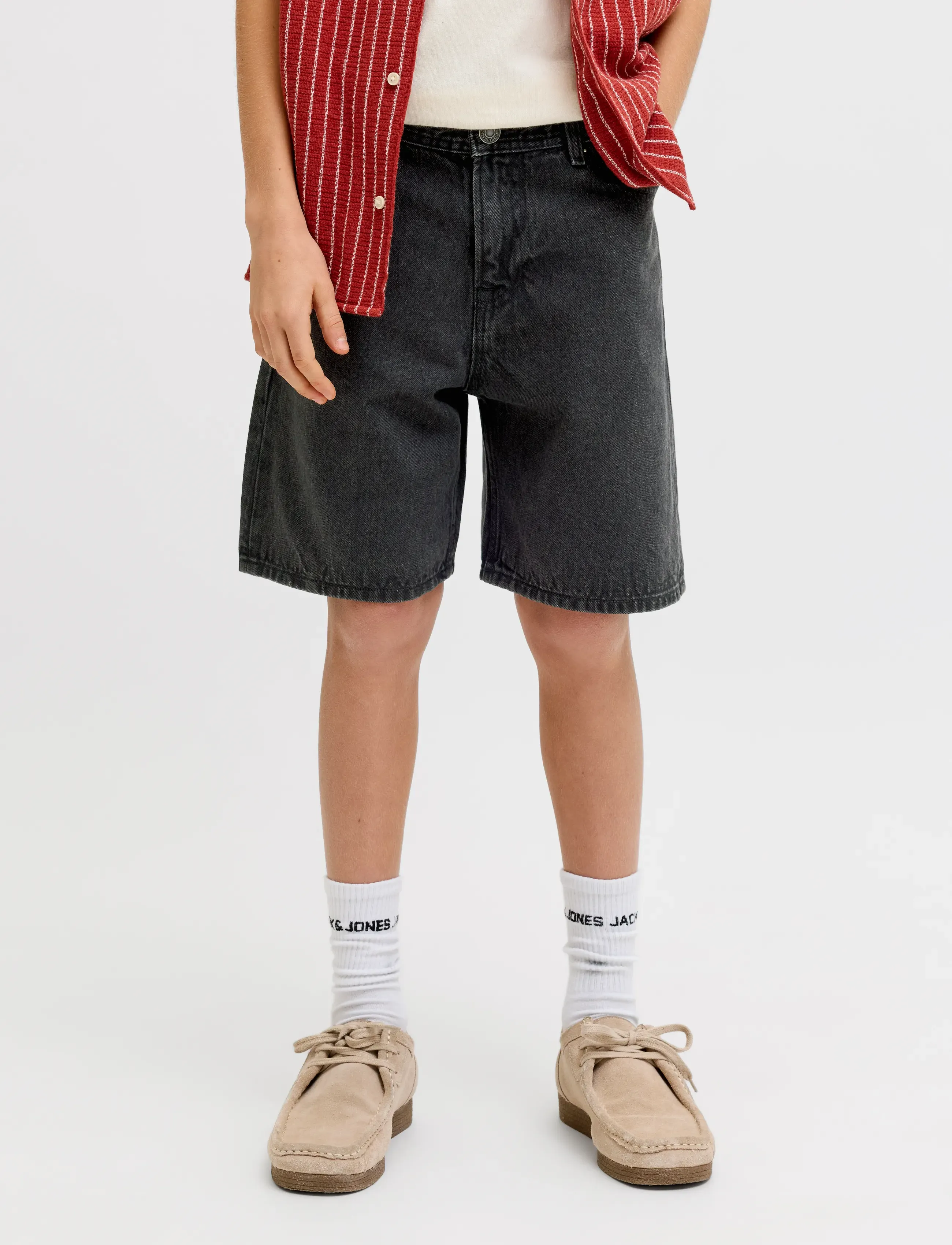 Jack & Jones JJITONY JJORIGINAL SHORTS AKM 823 JNR - Shorts - BLACK DENIM / black