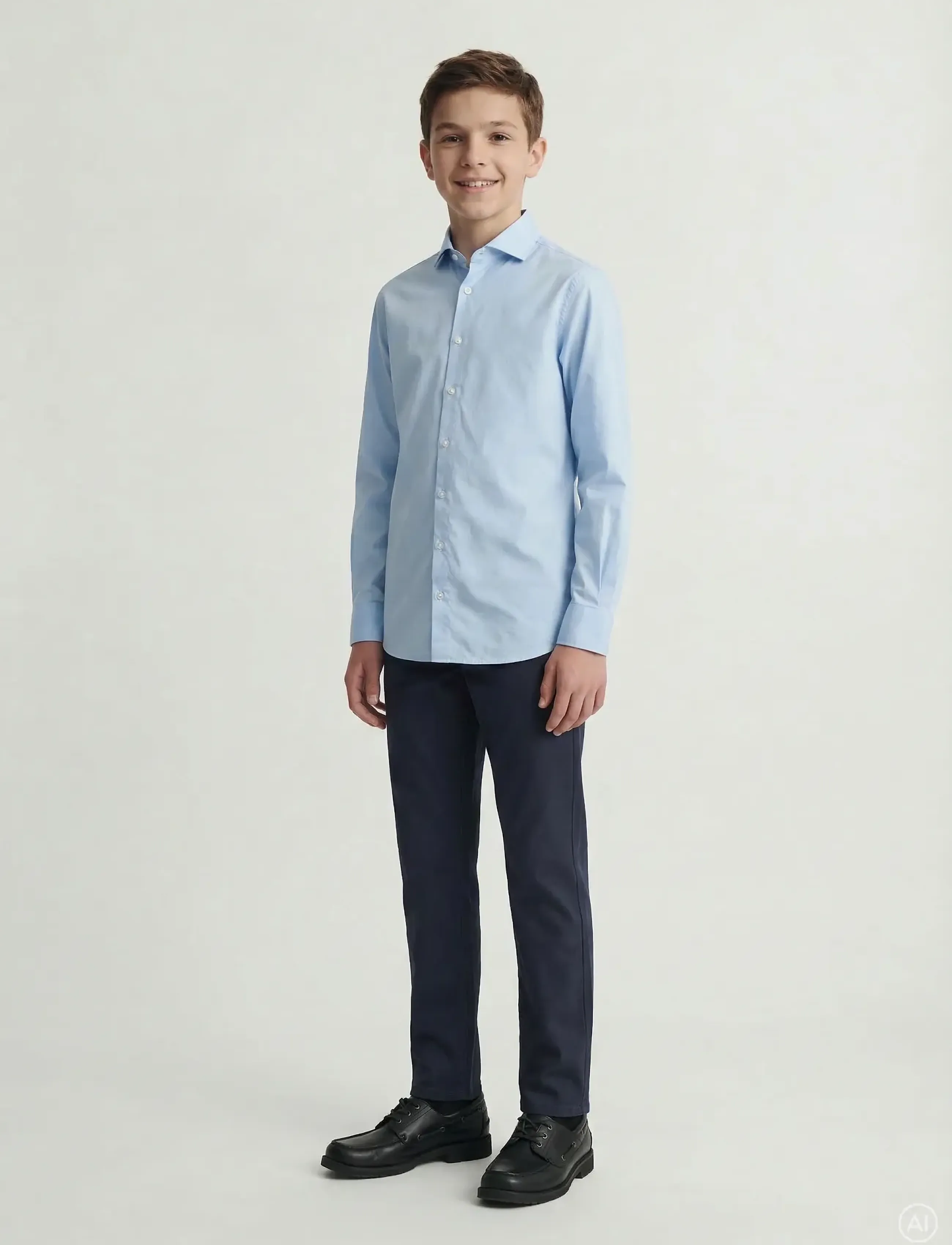 Jack & Jones - JJEAXEL STRETCH SHIRT LS NOOS JNR - langærmede skjorter - cashmere blue - 3