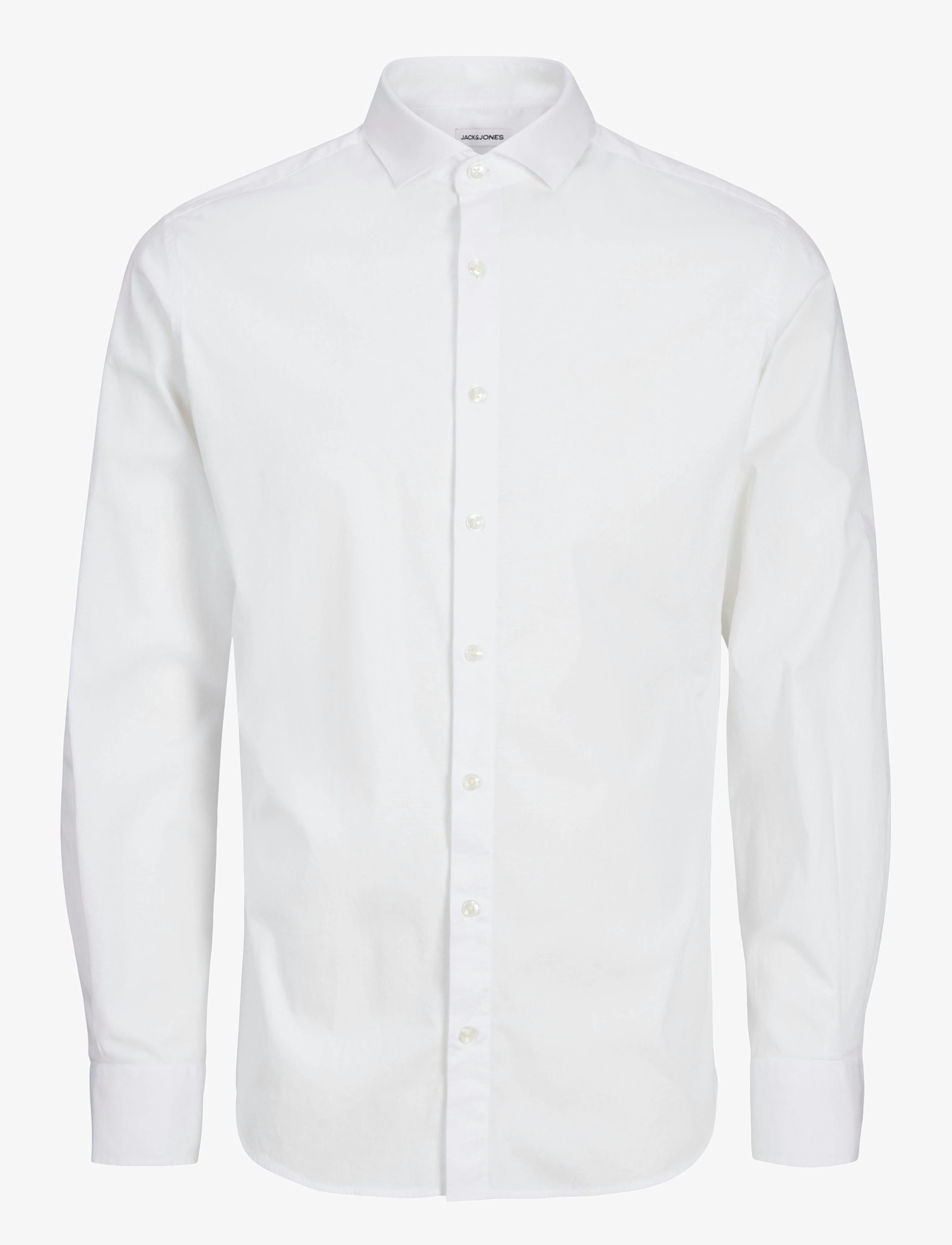 JACK & JONES Jjeaxel Stretch Shirt Ls Noos Jnr Weiß - 140 - Kinder