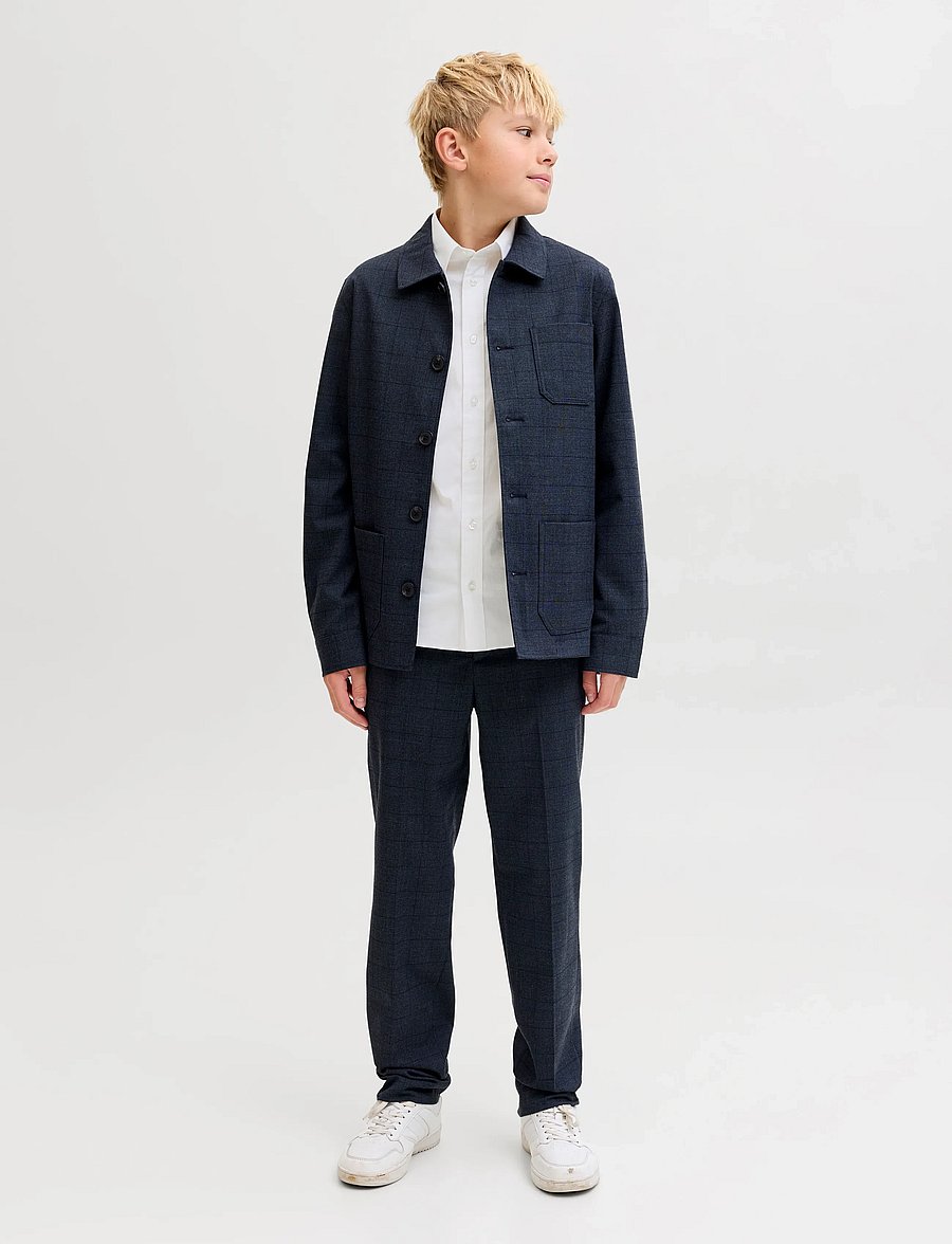 Jack & Jones - JJEAXEL STRETCH SHIRT LS NOOS JNR - langärmlige hemden - white - 4