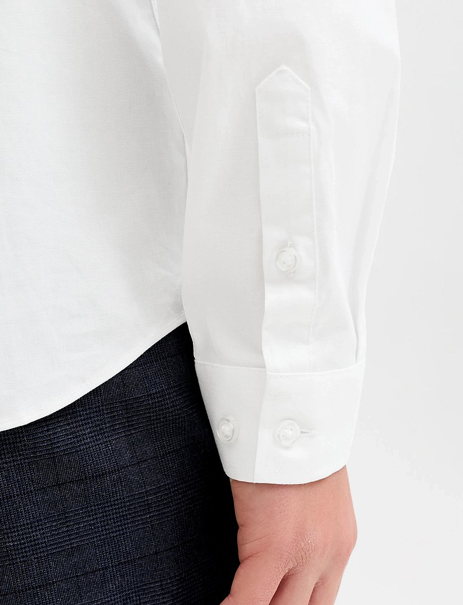 Jack & Jones - JJEAXEL STRETCH SHIRT LS NOOS JNR - langärmlige hemden - white - 5