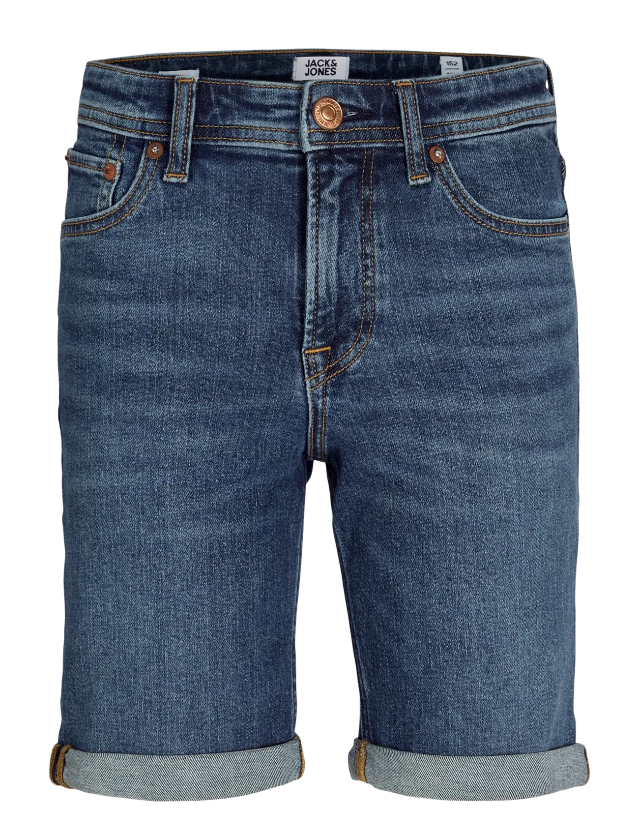 Jack & Jones - JJIRICK JJORIGINAL SHORTS AM 360 SN MNI - jeansshorts - blue denim - 0