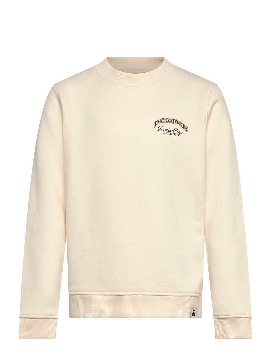 Jack & Jones - JJEBRANDES BACKP. RLX SWEAT C.N SN MNI - sweatshirts - antique white - 0