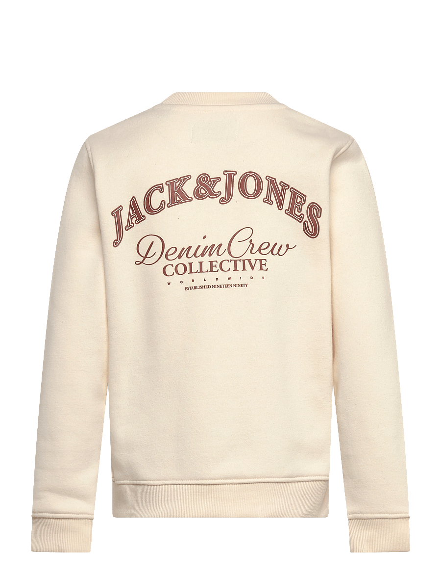 Jack & Jones - JJEBRANDES BACKP. RLX SWEAT C.N SN MNI - sweatshirts - antique white - 1