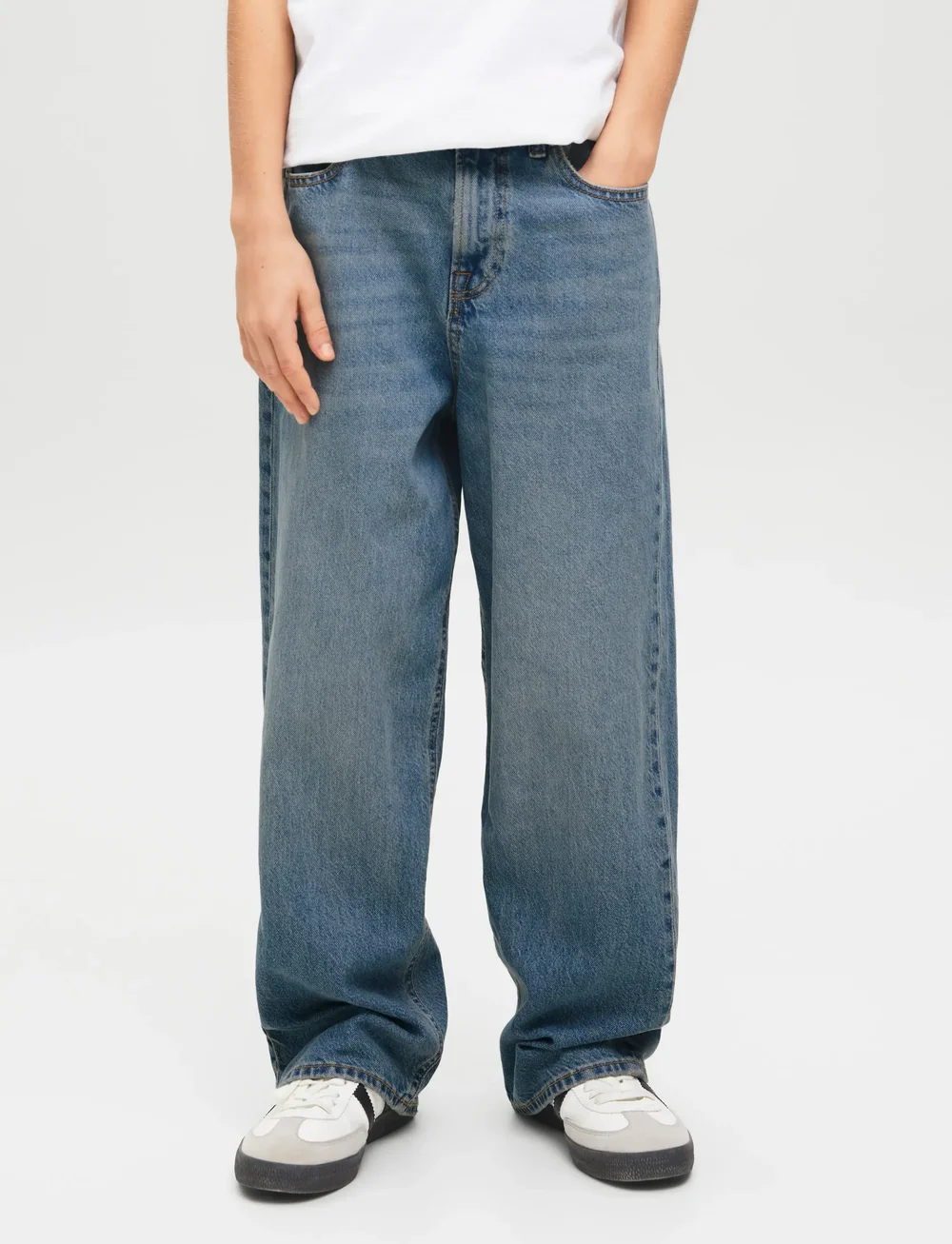 Jack & Jones - JJIRON JJORIGINAL SQ 203 NOOS JNR - loose jeans - blue denim - 0