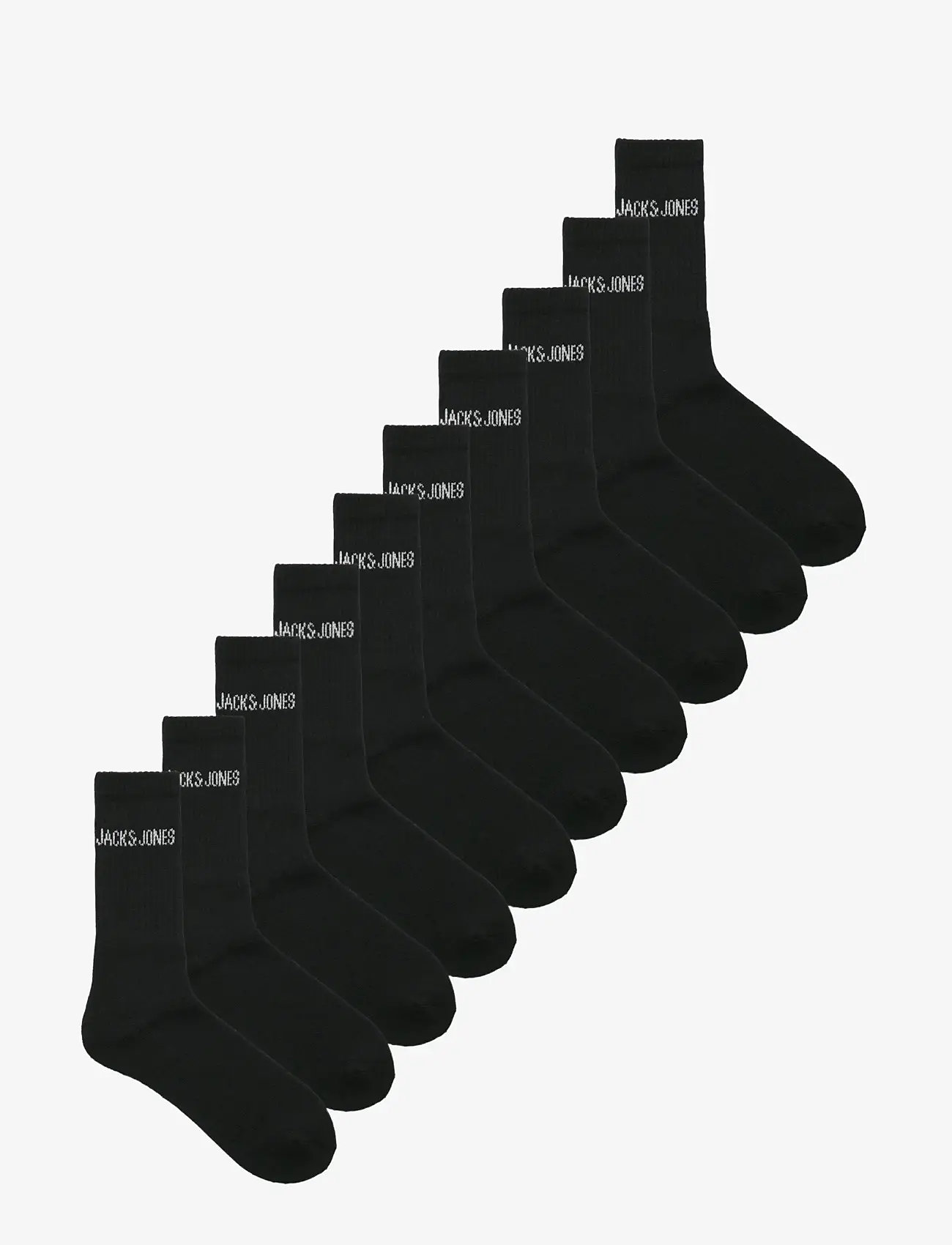 Jack & Jones - JACREGEN TENNIS SOCKS 10 PACK JNR LN - sokid - black - 0