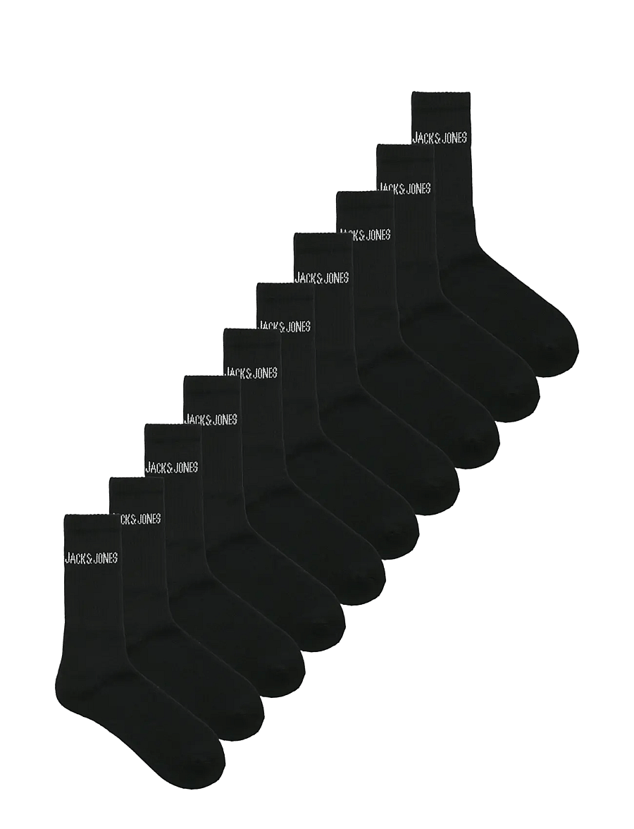 Jack & Jones - JACREGEN TENNIS SOCKS 10 PACK JNR LN - strümpfe - black - 0
